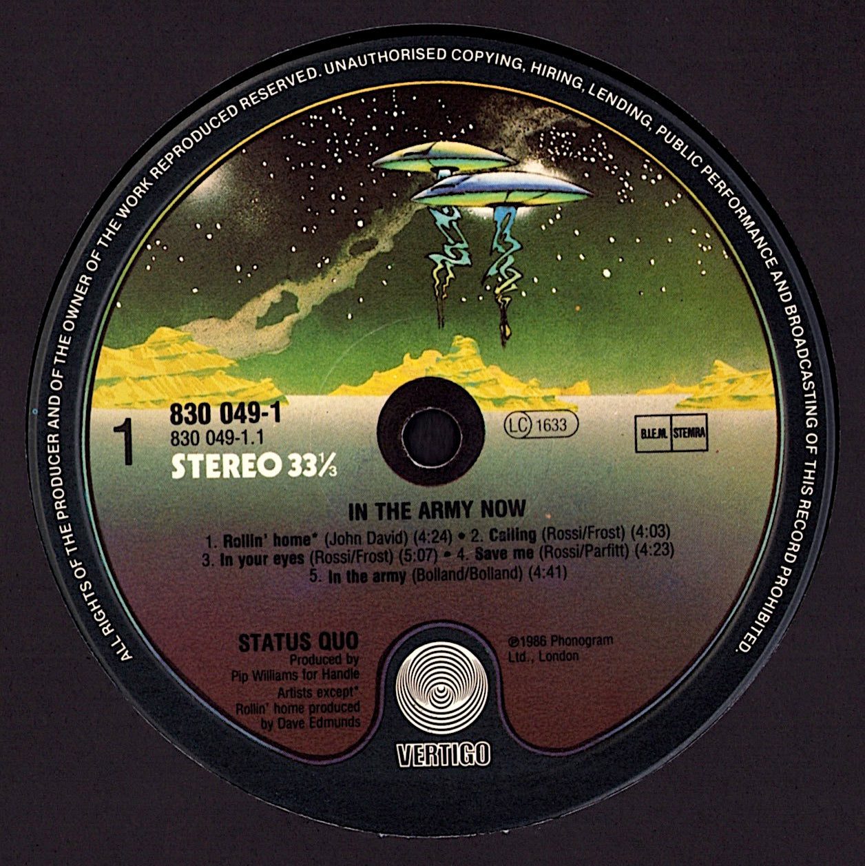 Status Quo – In The Army Now Vinyl LP