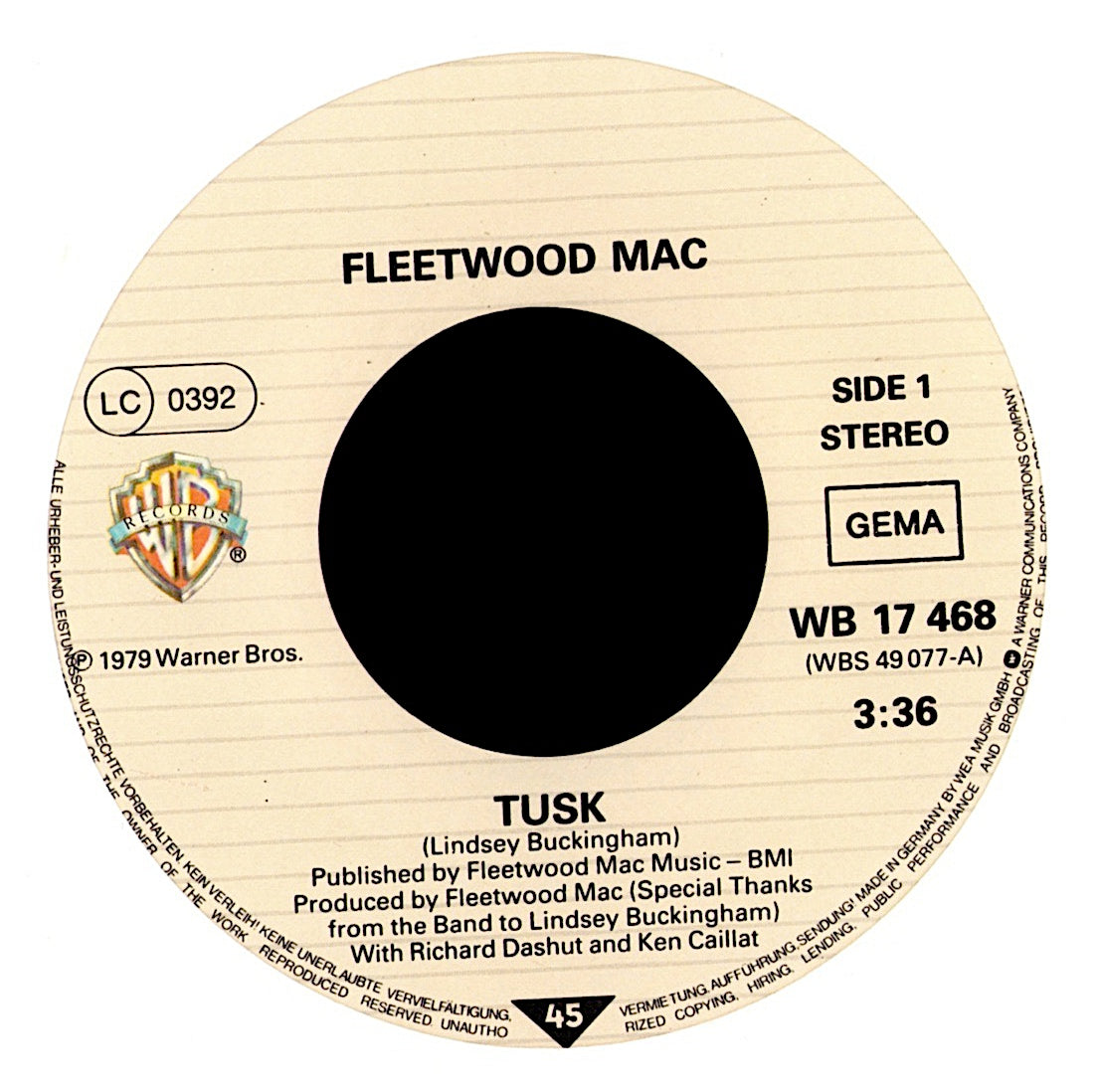 Fleetwood Mac – Tusk 7" Vinyl Single | DE Original | 1979