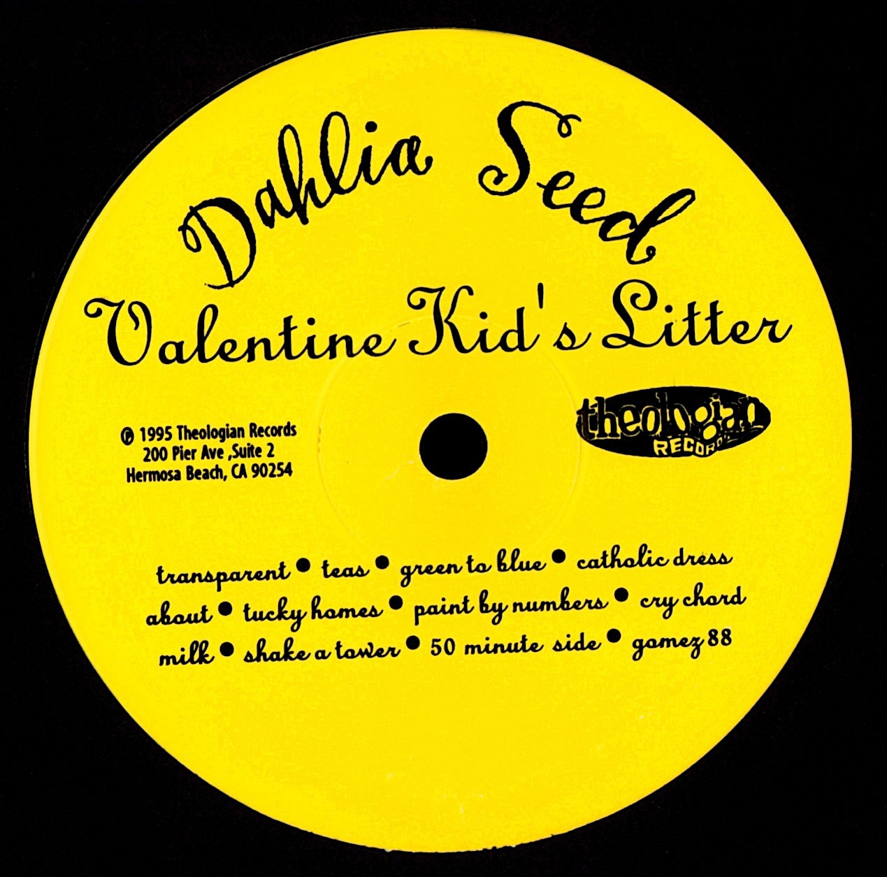 Dahlia Seed – Valentine Kid's Litter Orange Translucent Vinyl LP