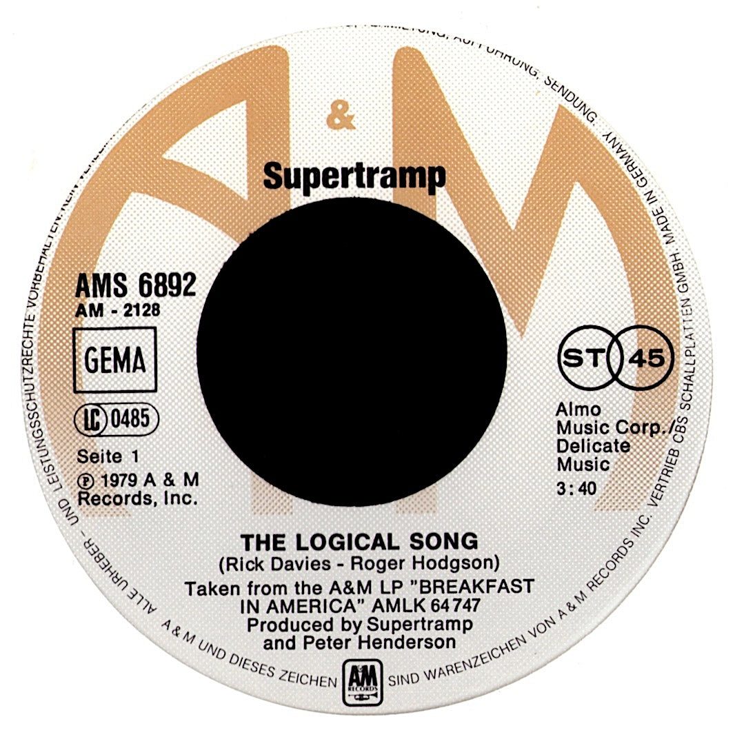 Supertramp – The Logical Song 7" Vinyl Single