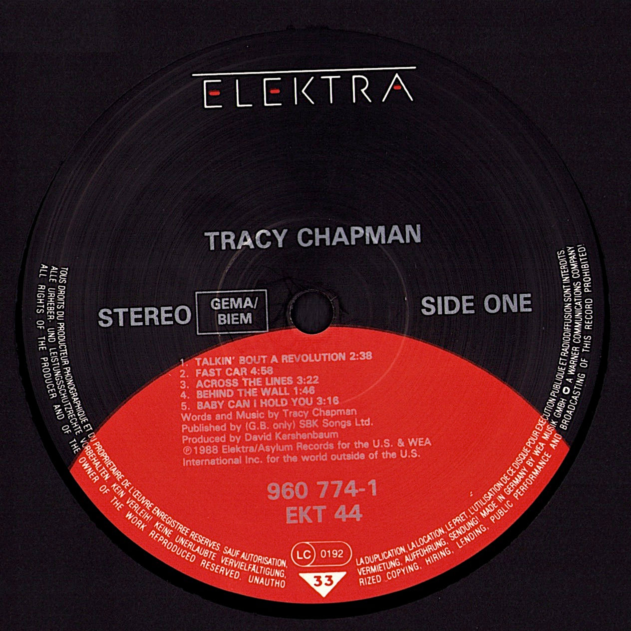 Tracy Chapman - Tracy Chapman Vinyl LP