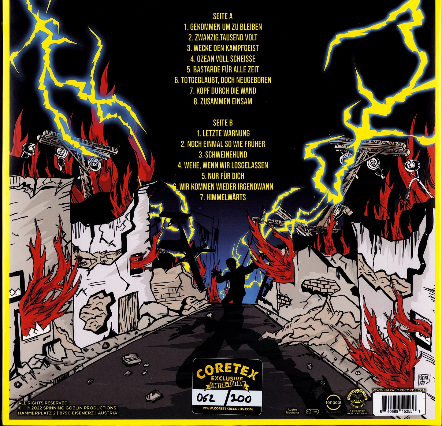 Toxpack – Zwanzig.Tausend Volt Gold Vinyl LP