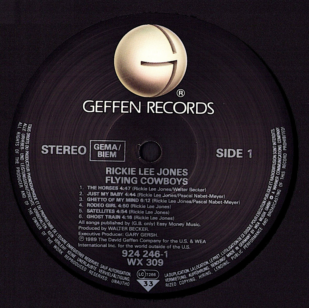 Rickie Lee Jones - Flying Cowboys Vinyl LP Kopie