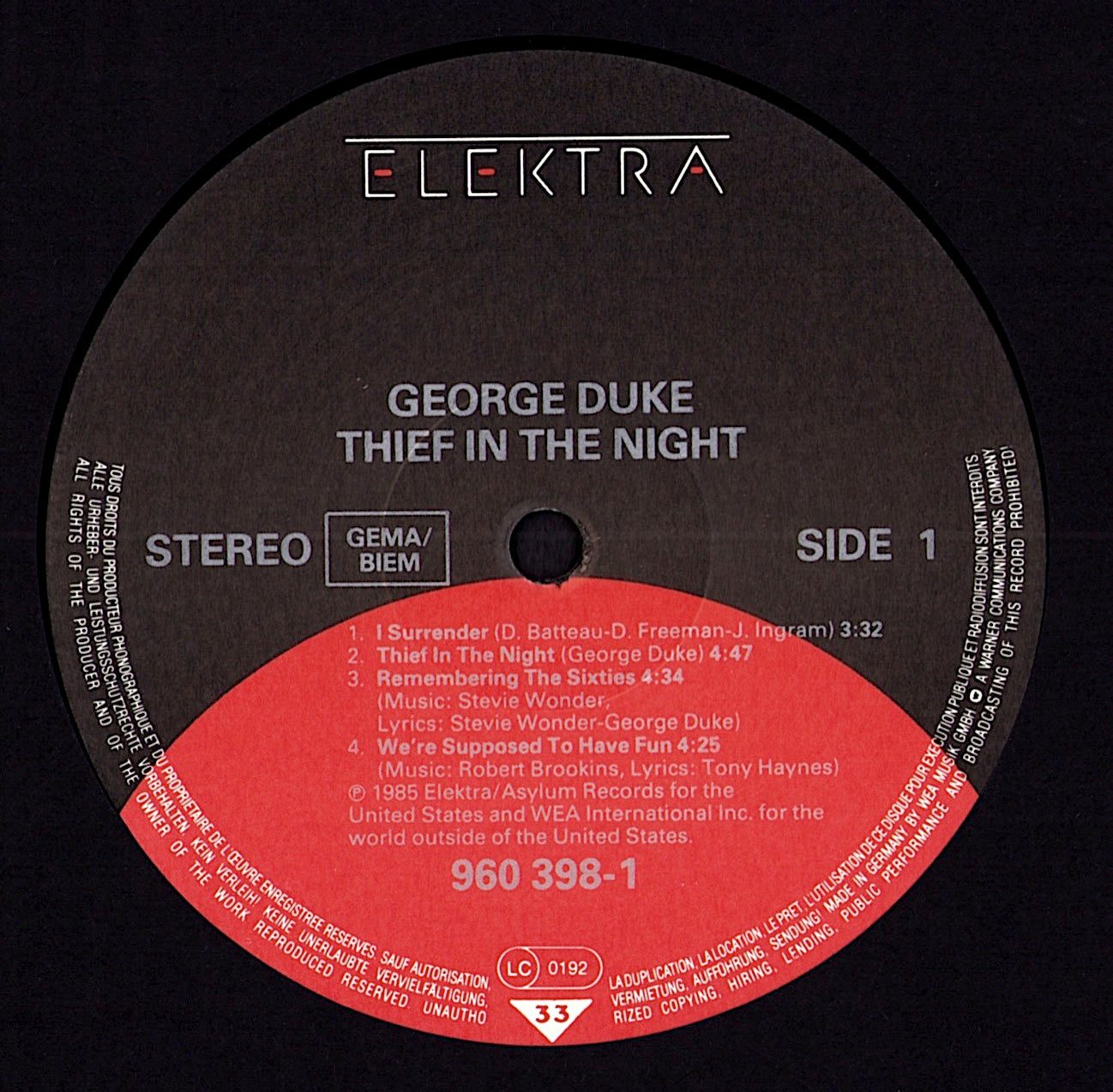 George Duke - The Dream Vinyl LP Kopie
