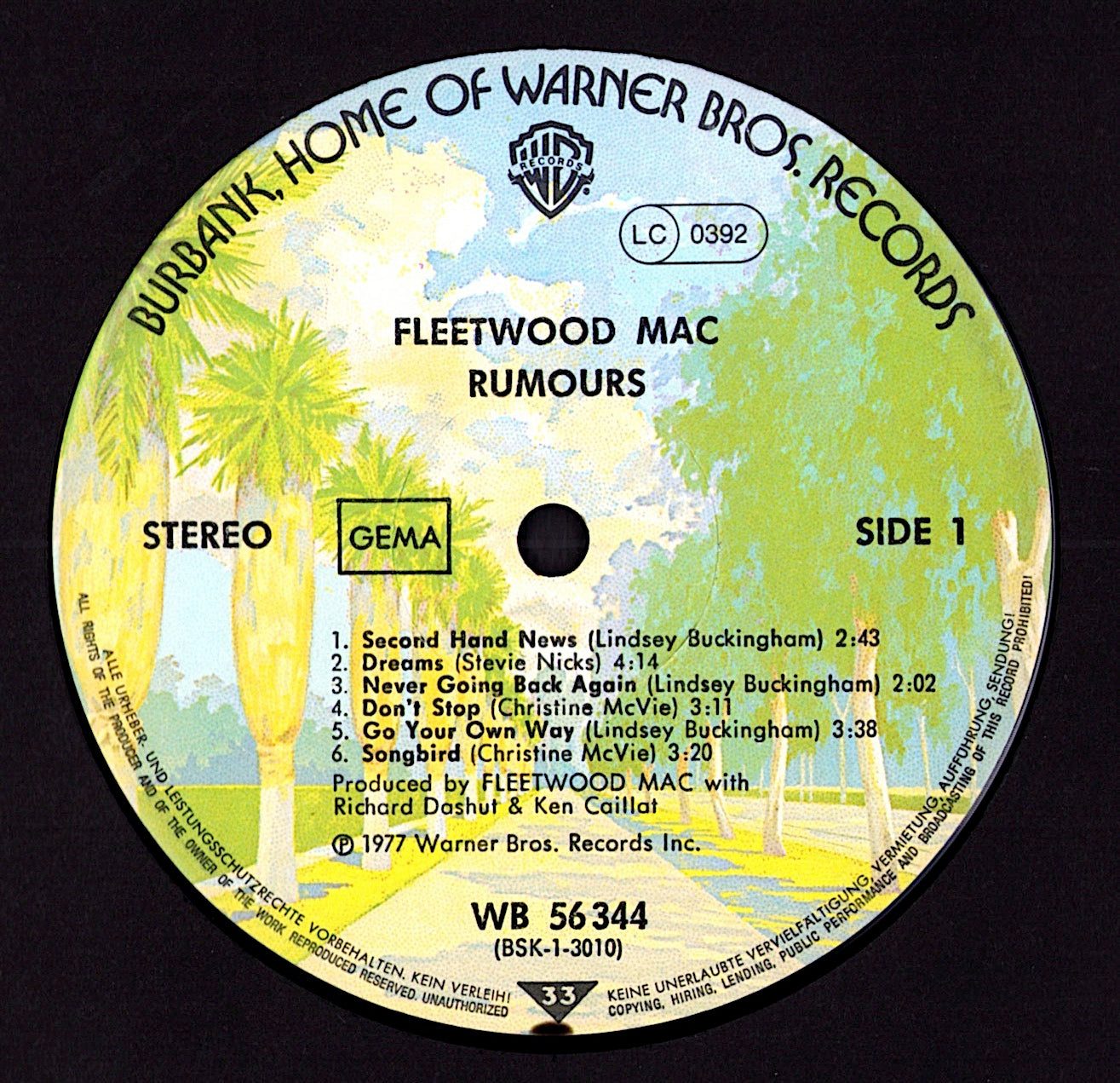 Fleetwood Mac - Rumours Vinyl LP Kopie