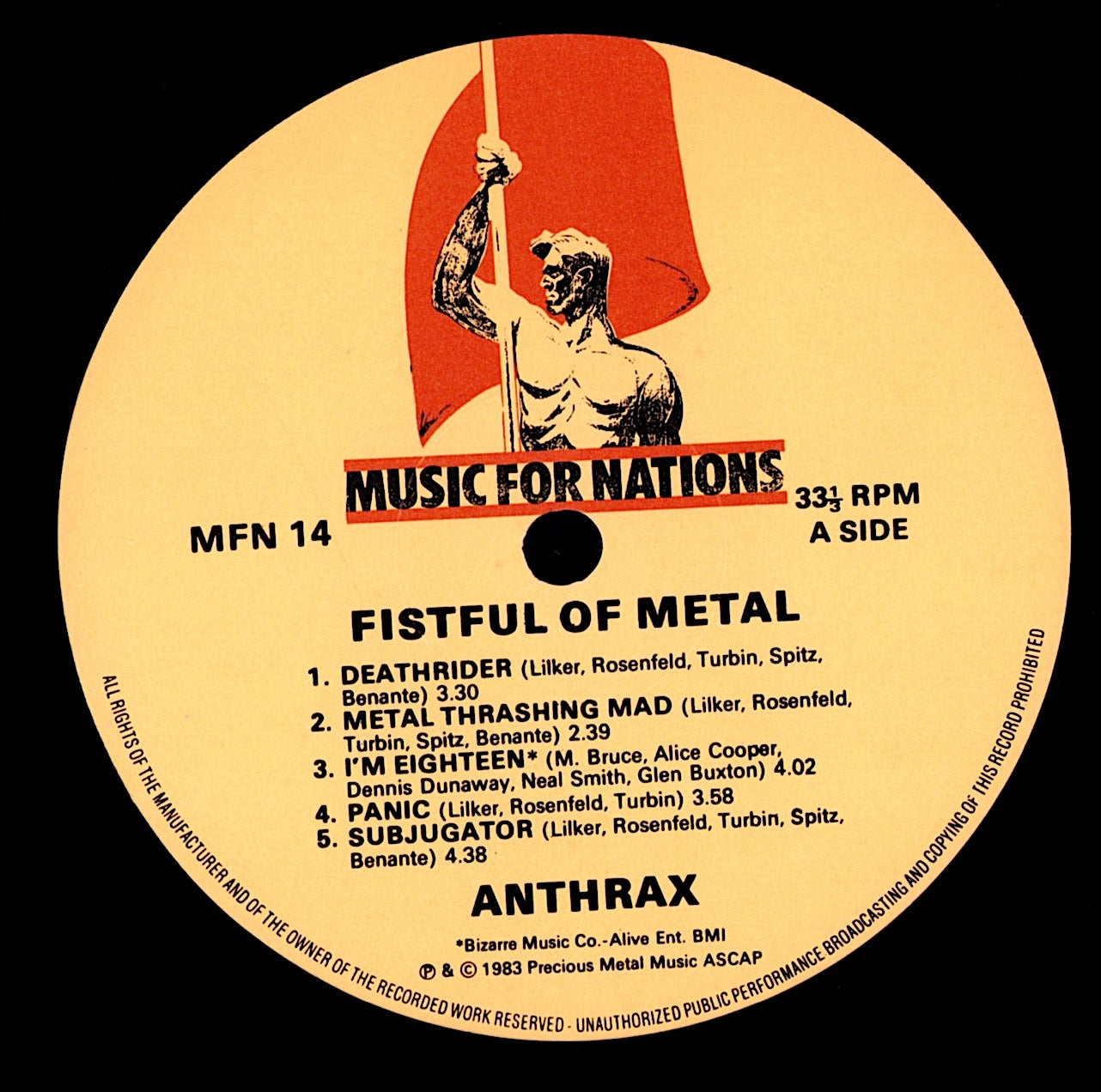 Anthrax - Fistful Of Metal (Vinyl LP | UK Original | 1984)