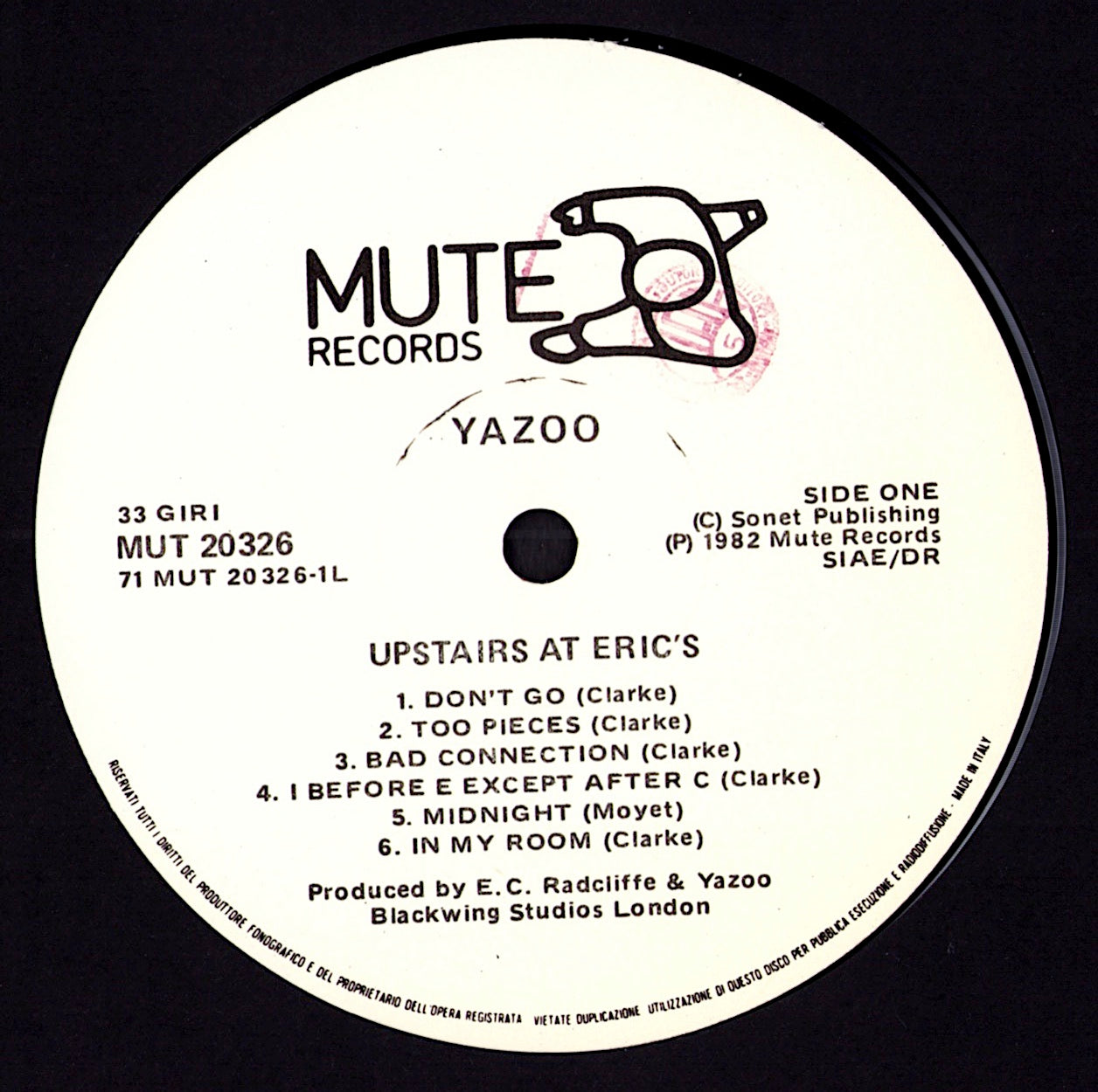Yazoo - Upstairs At Eric's (Vinyl LP | IT Original | 1982)
