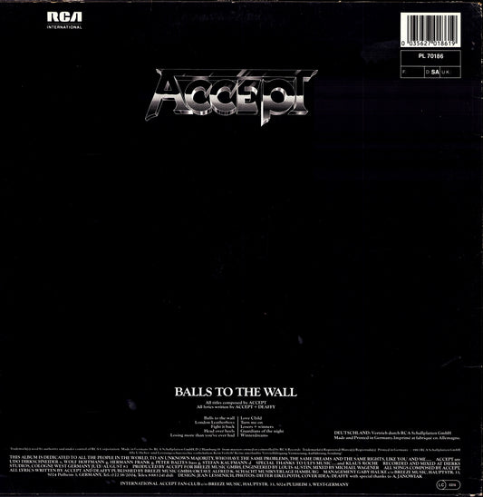 Accept - Balls To The Wall (Vinyl LP | EU Original | 1983)