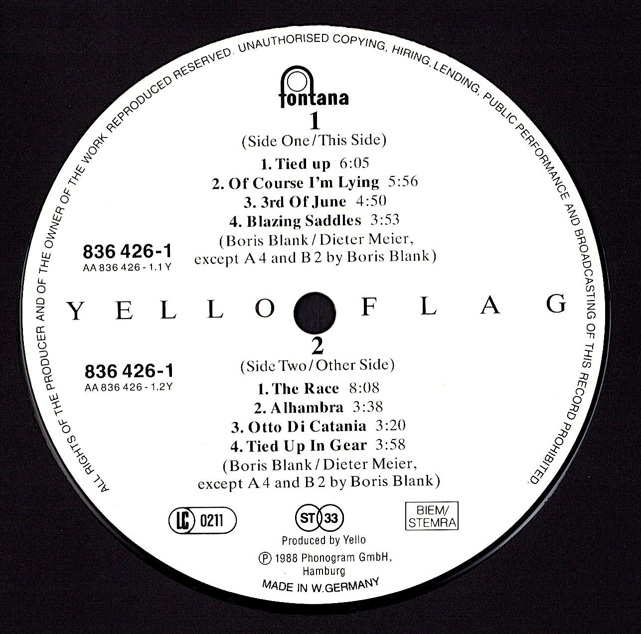Yello - Flag Vinyl LP