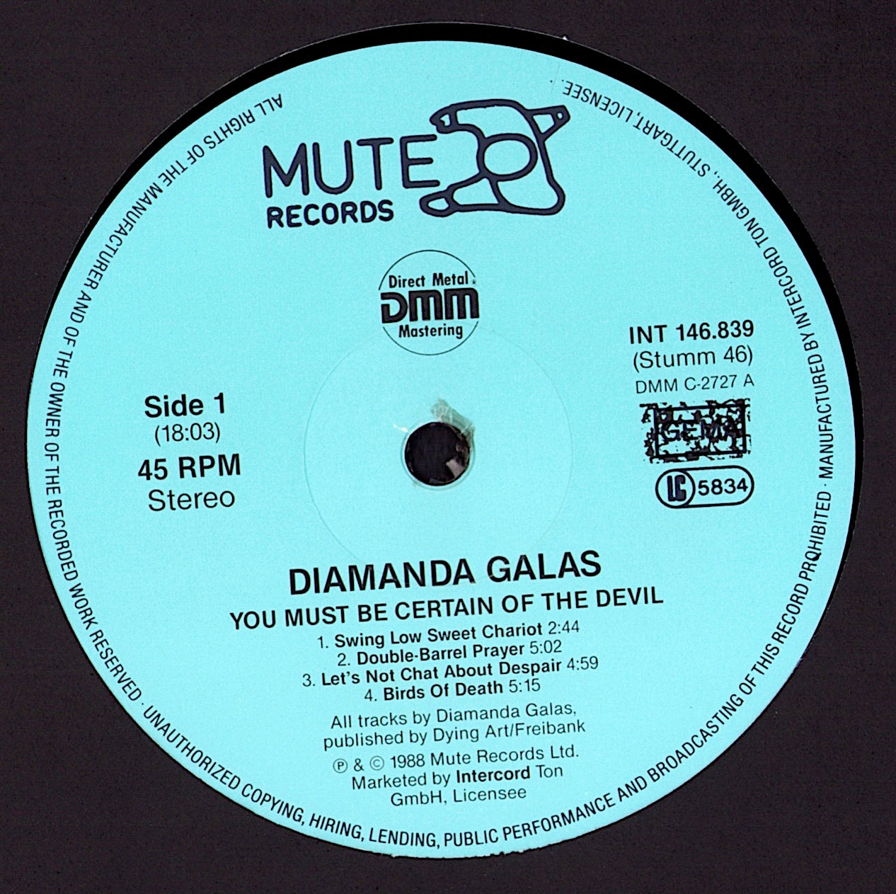 Diamanda Galas - You Must Be Certain Of The Devil Vinyl LP