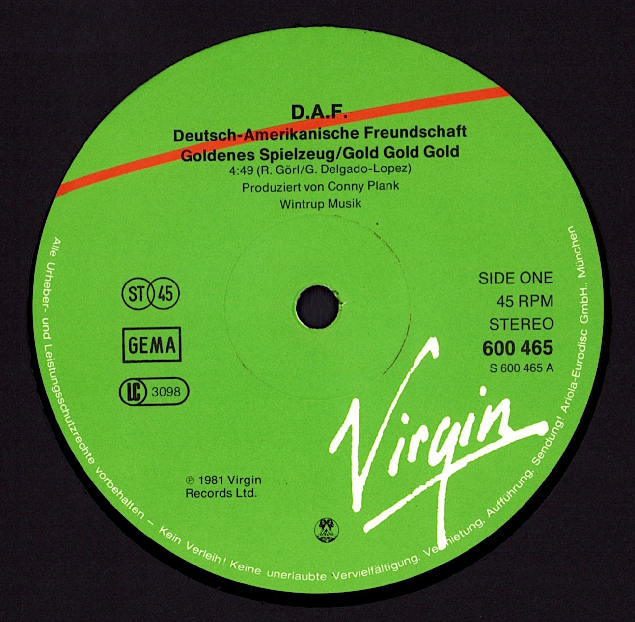 Deutsch Amerikanische Freundschaft – Goldenes Spielzeug / Gold Gold Gold Vinyl 12"