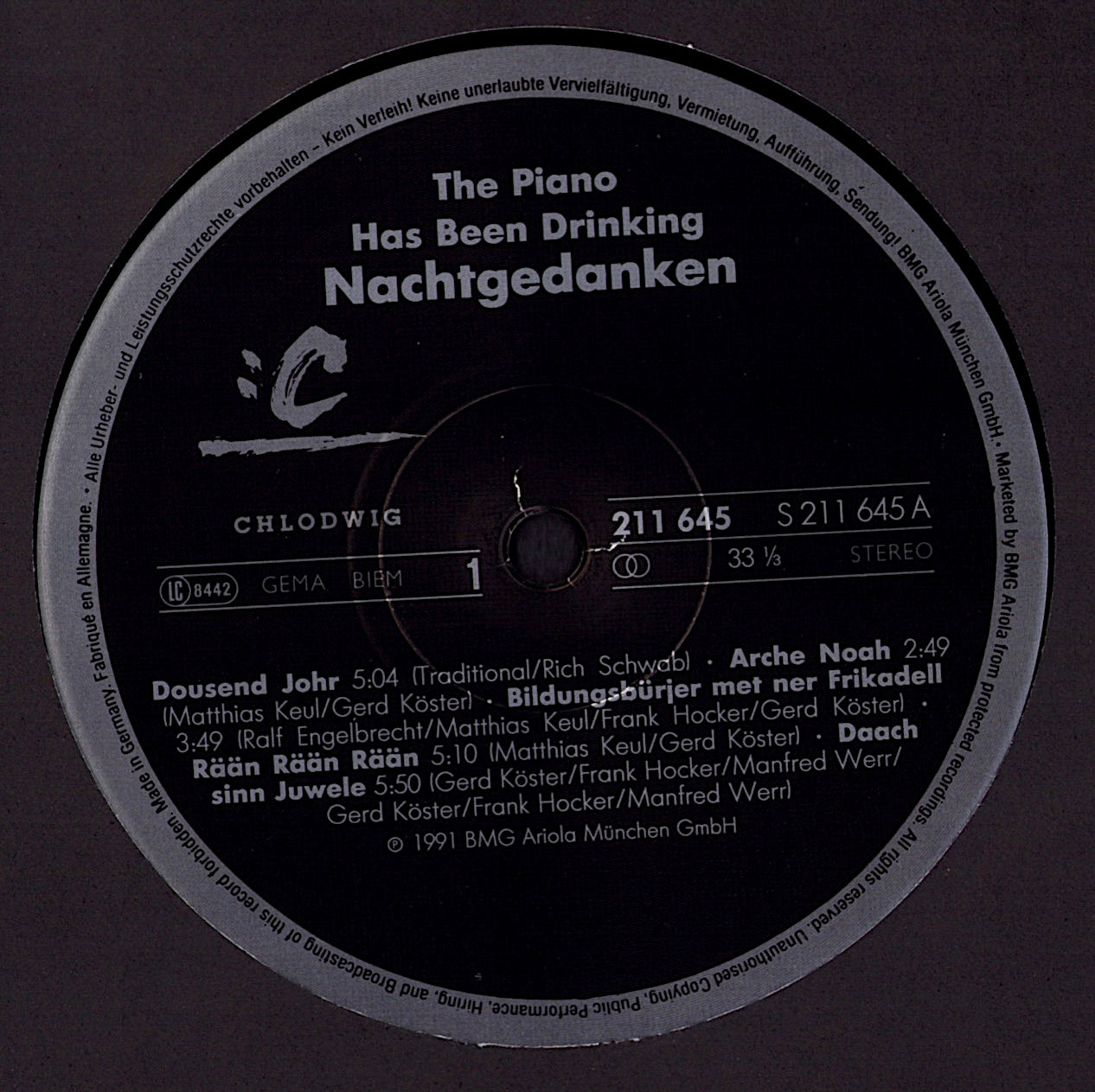 The Piano Has Been Drinking... – Nachtgedanken Vinyl LP