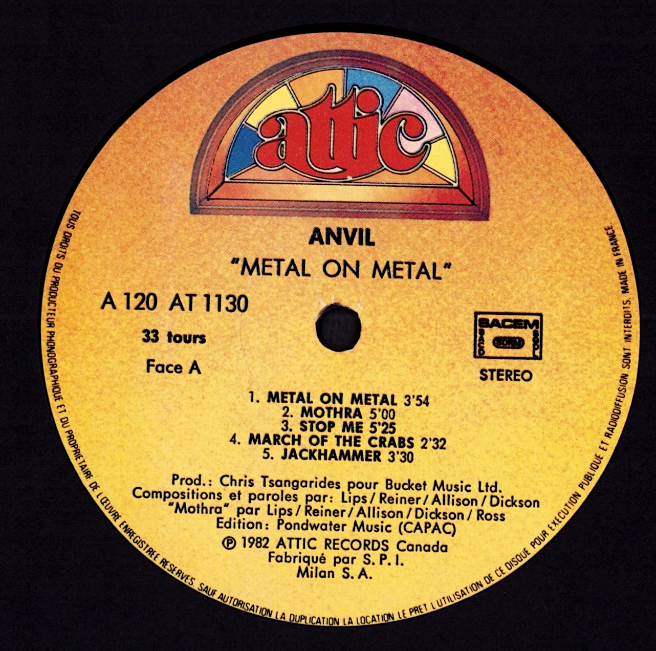 Anvil - Metal On Metal (Vinyl LP | France Original | 1982)