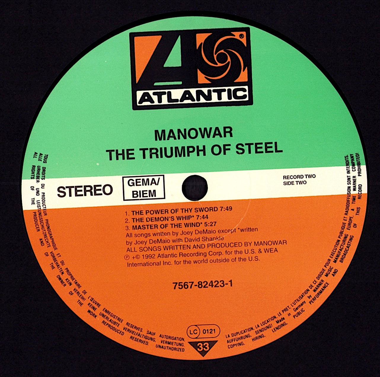 Manowar - The Triumph Of Steel (2xVinyl LP | Germany Repress | 1992)