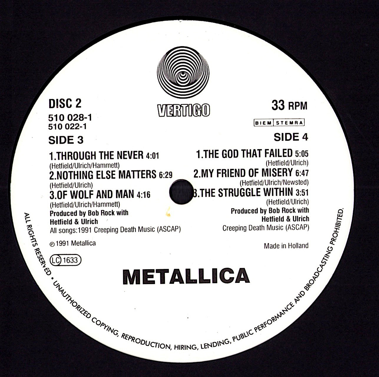 Metallica - Metallica (2xVinyl LP | EU Original | 1991)