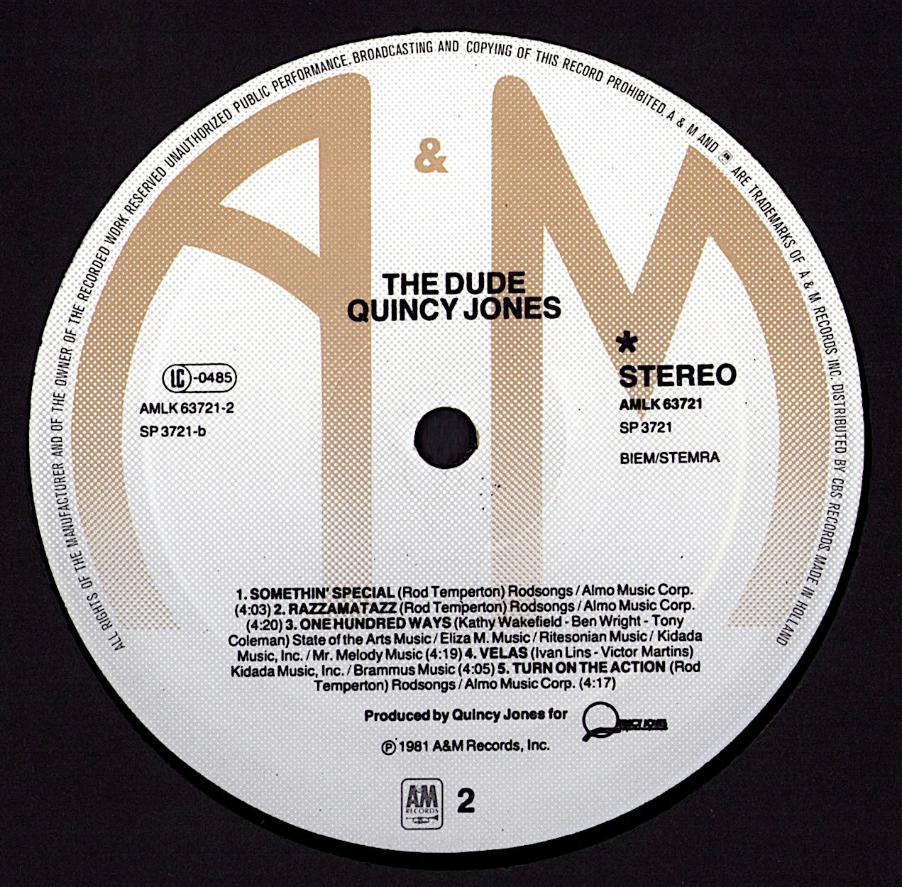 Quincy Jones – The Dude Vinyl LP