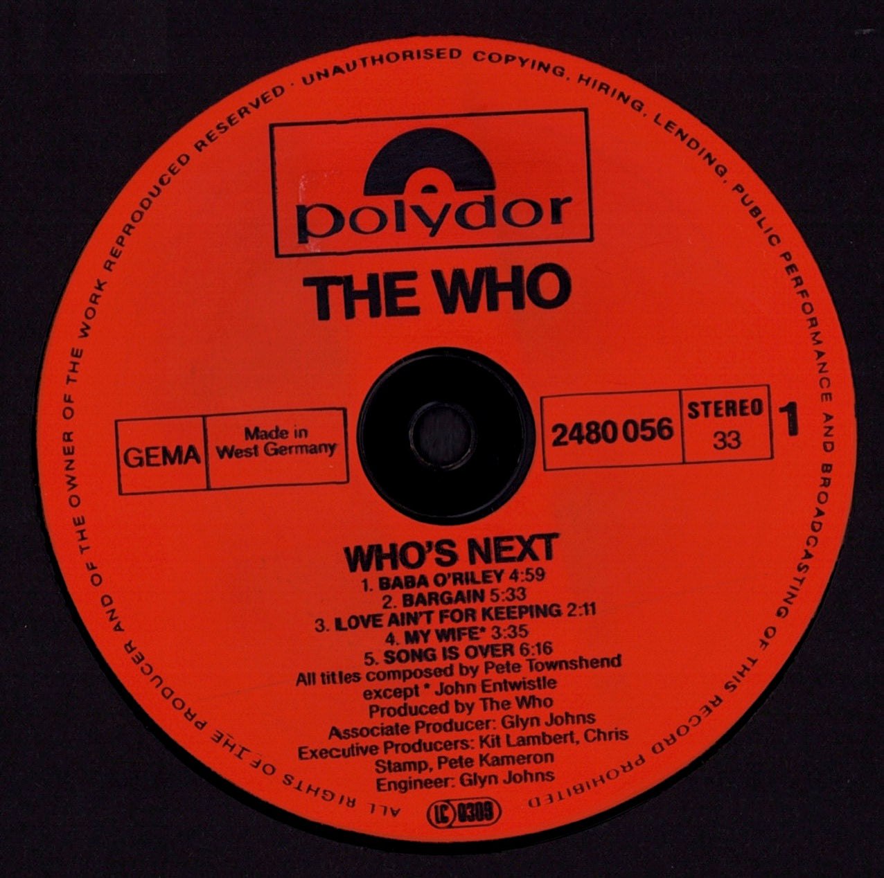 The Who - Who's Next Vinyl LP Kopie