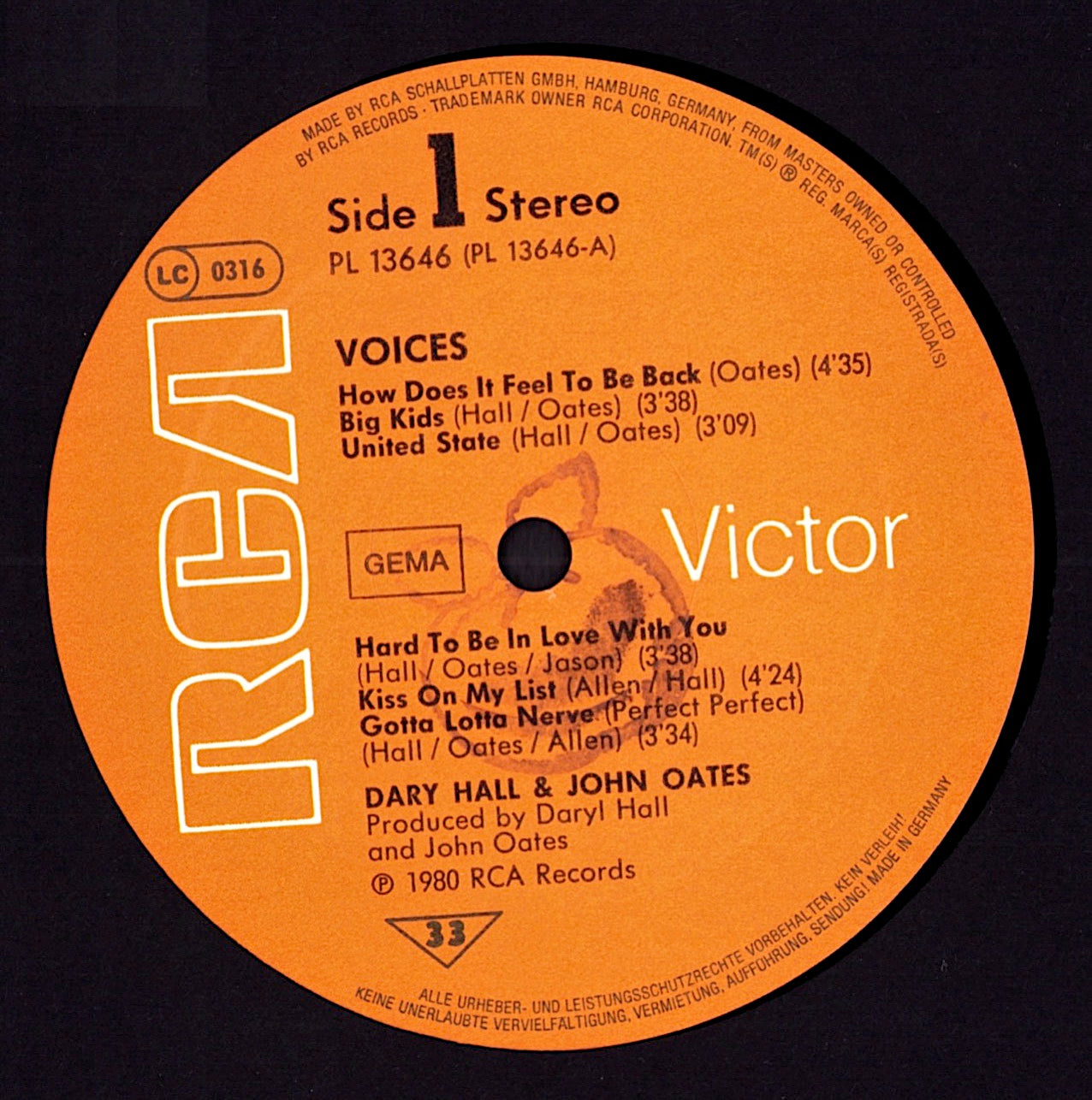 Daryl Hall & John Oates - Voices (Vinyl LP | DE Original | 1980)