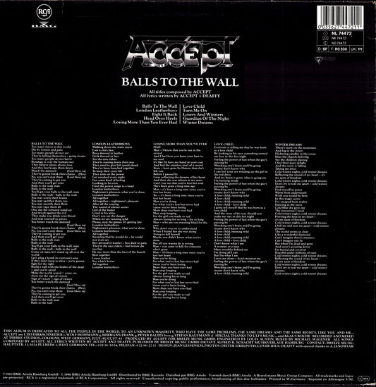 Accept - Balls To The Wall (Vinyl LP | UK/EU Reissue | 1990)