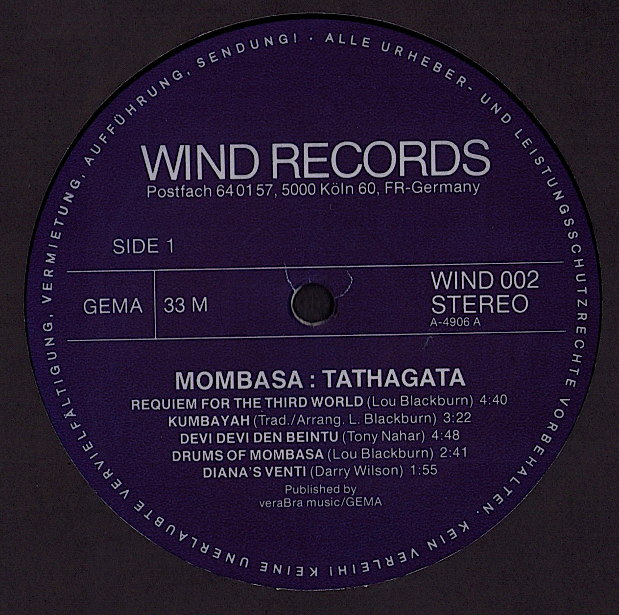 Mombasa - Tathagata Vinyl LP