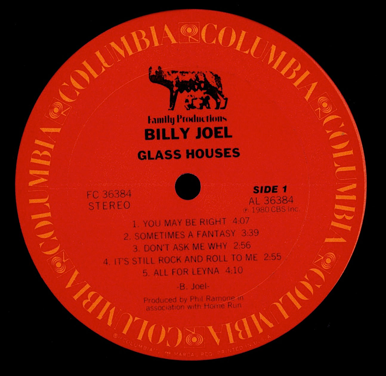 Billy Joel - Glass Houses Vinyl LP Kopie