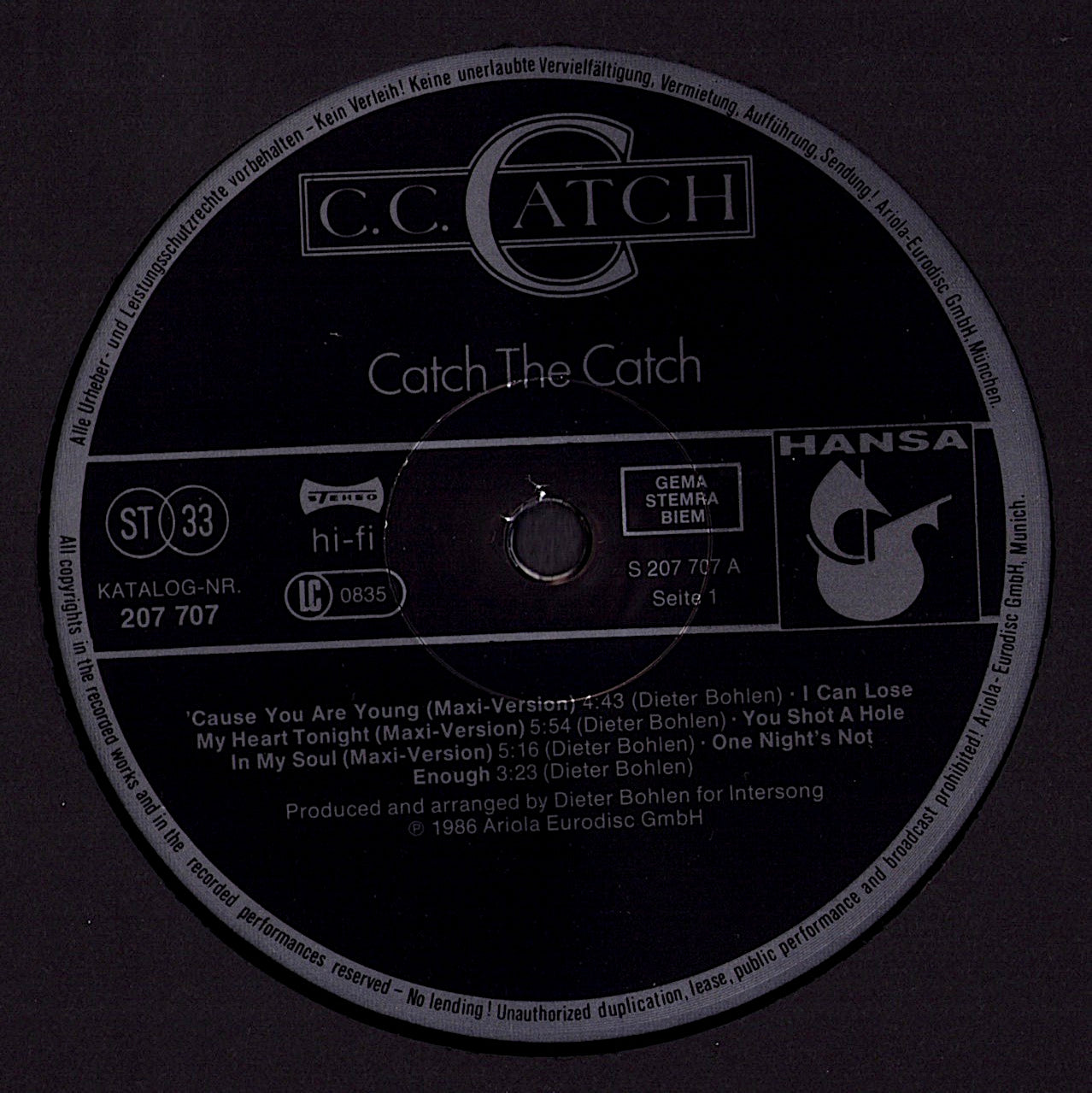 C.C. Catch – Catch The Catch (Vinyl LP)
