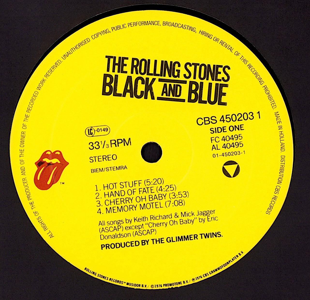 The Rolling Stones - Black and Blue Vinyl LP