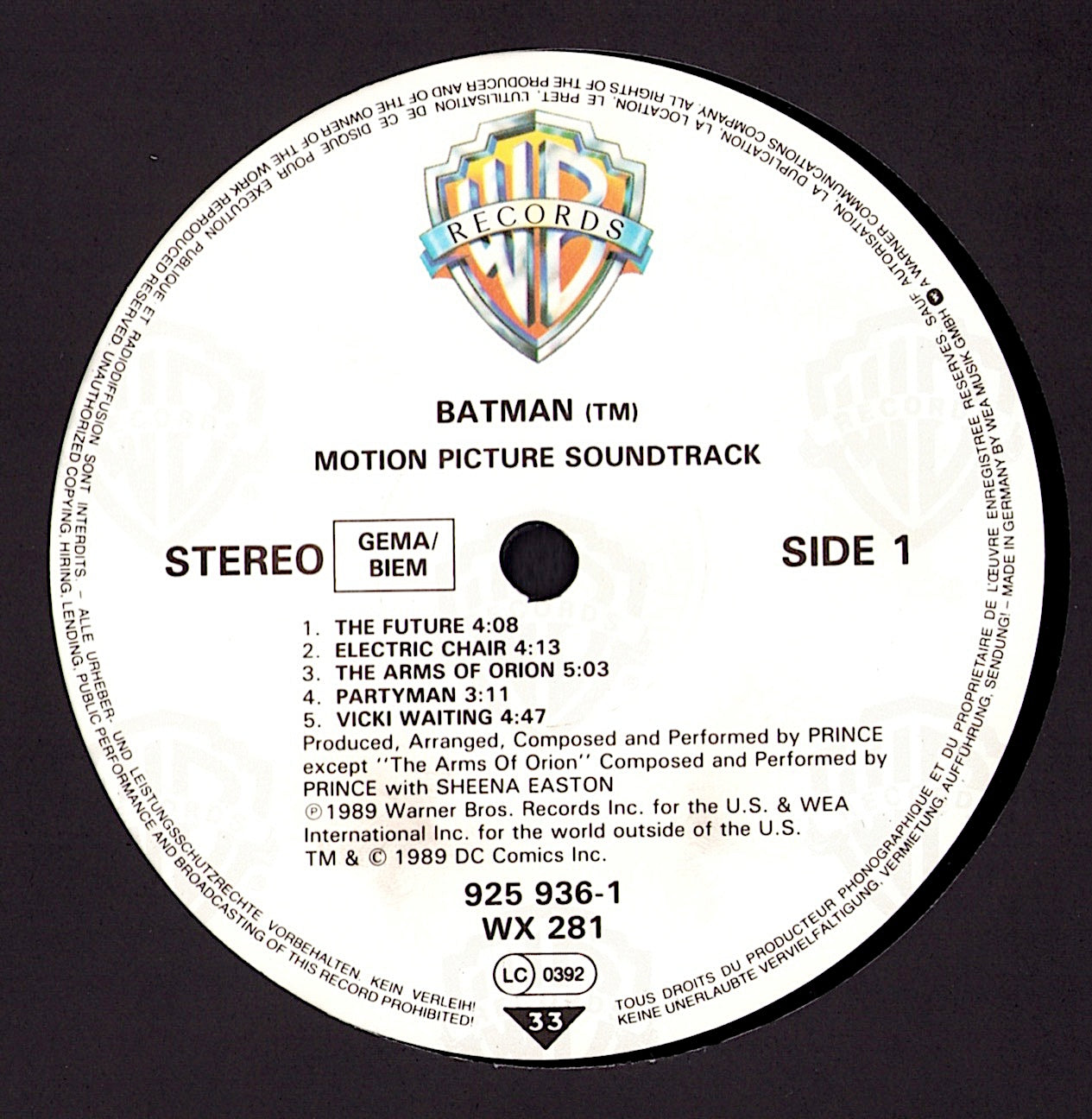 Prince - Batman™ Motion Picture Soundtrack Vinyl LP