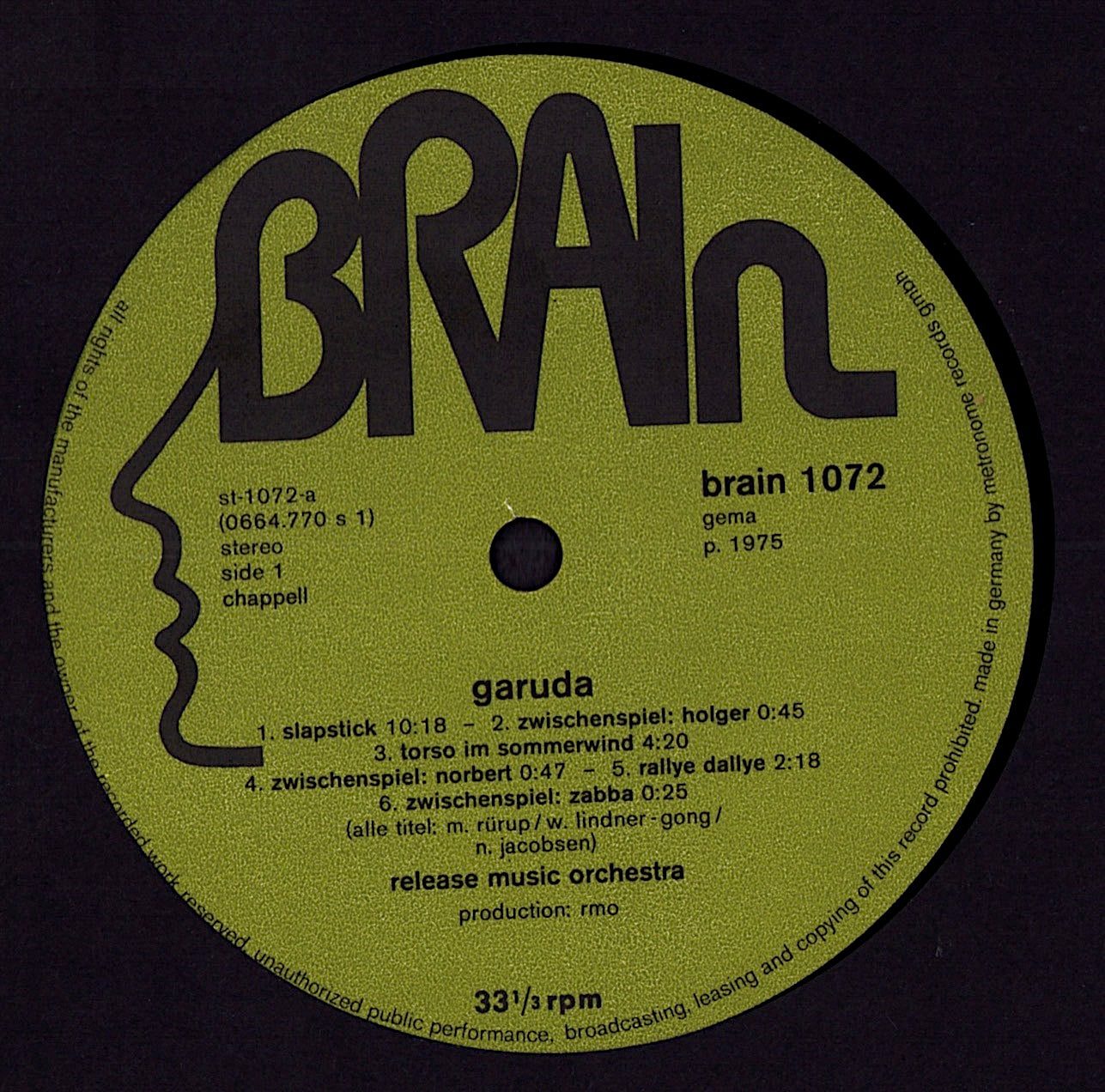 Release Music Orchestra - Garuda Vinyl LP | DE Original | 1975