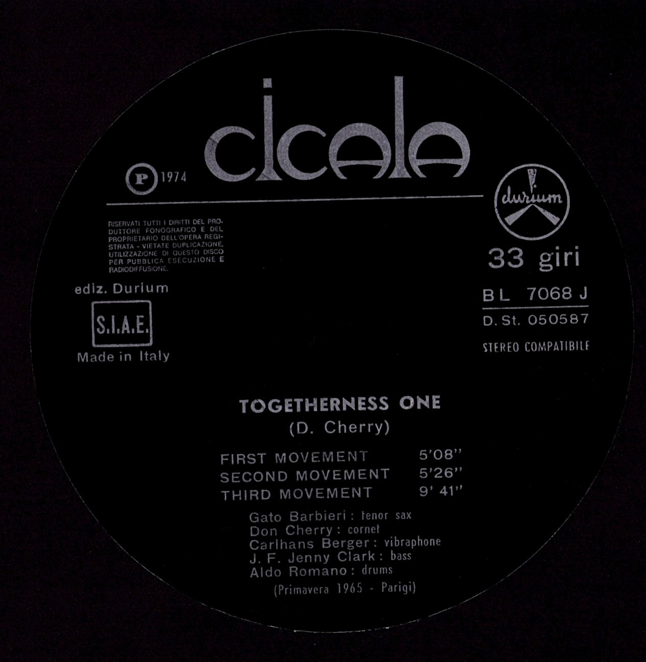 Gato Barbieri / Don Cherry – Togetherness Vinyl LP