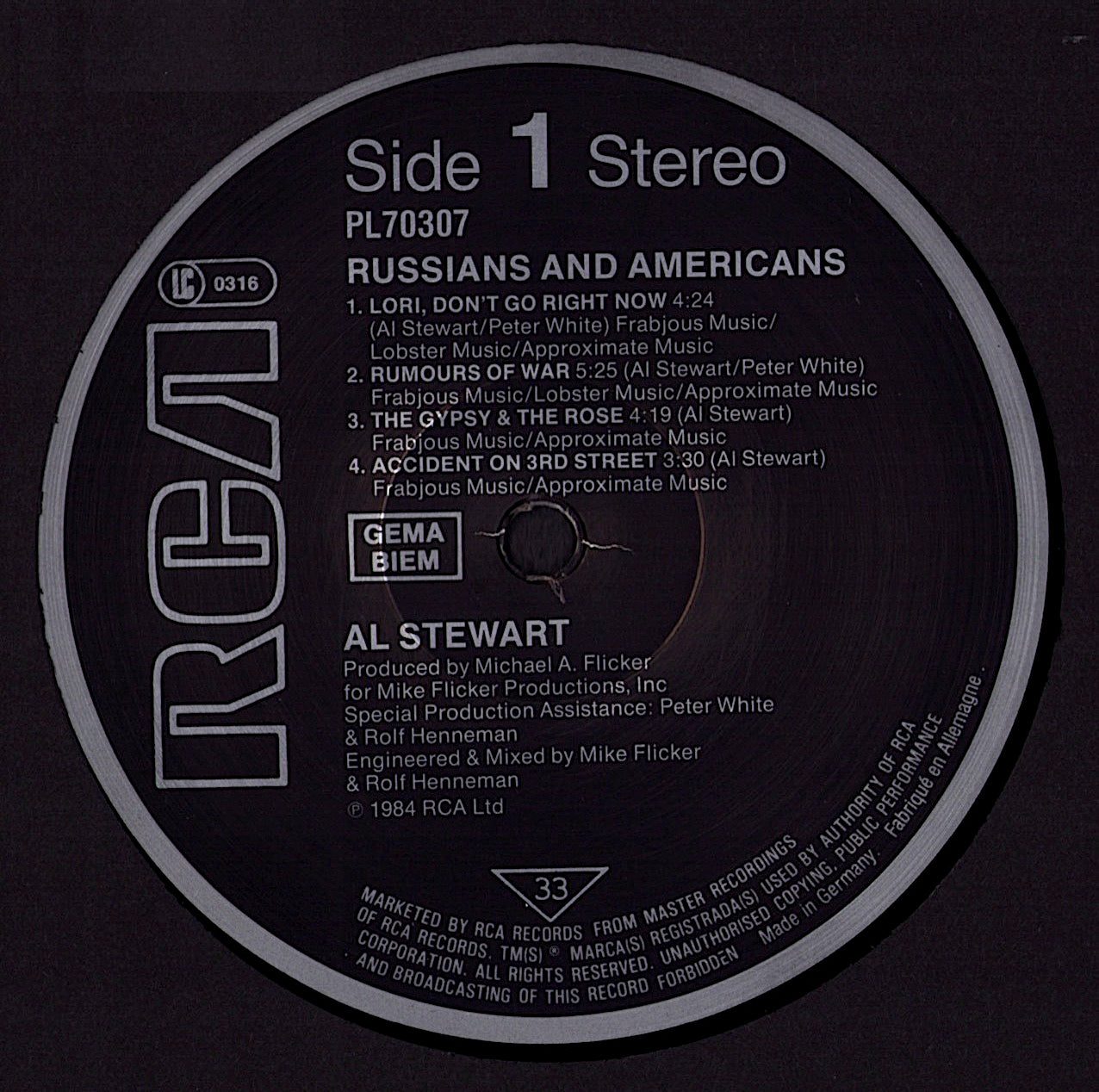 Al Stewart – Russians & Americans Vinyl LP