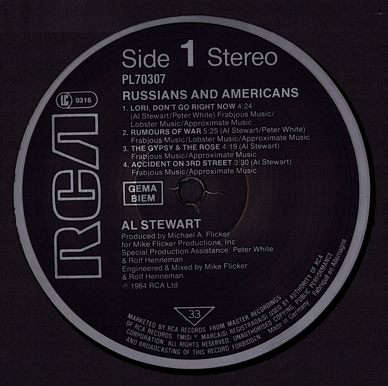 Al Stewart – Russians & Americans (Vinyl LP)