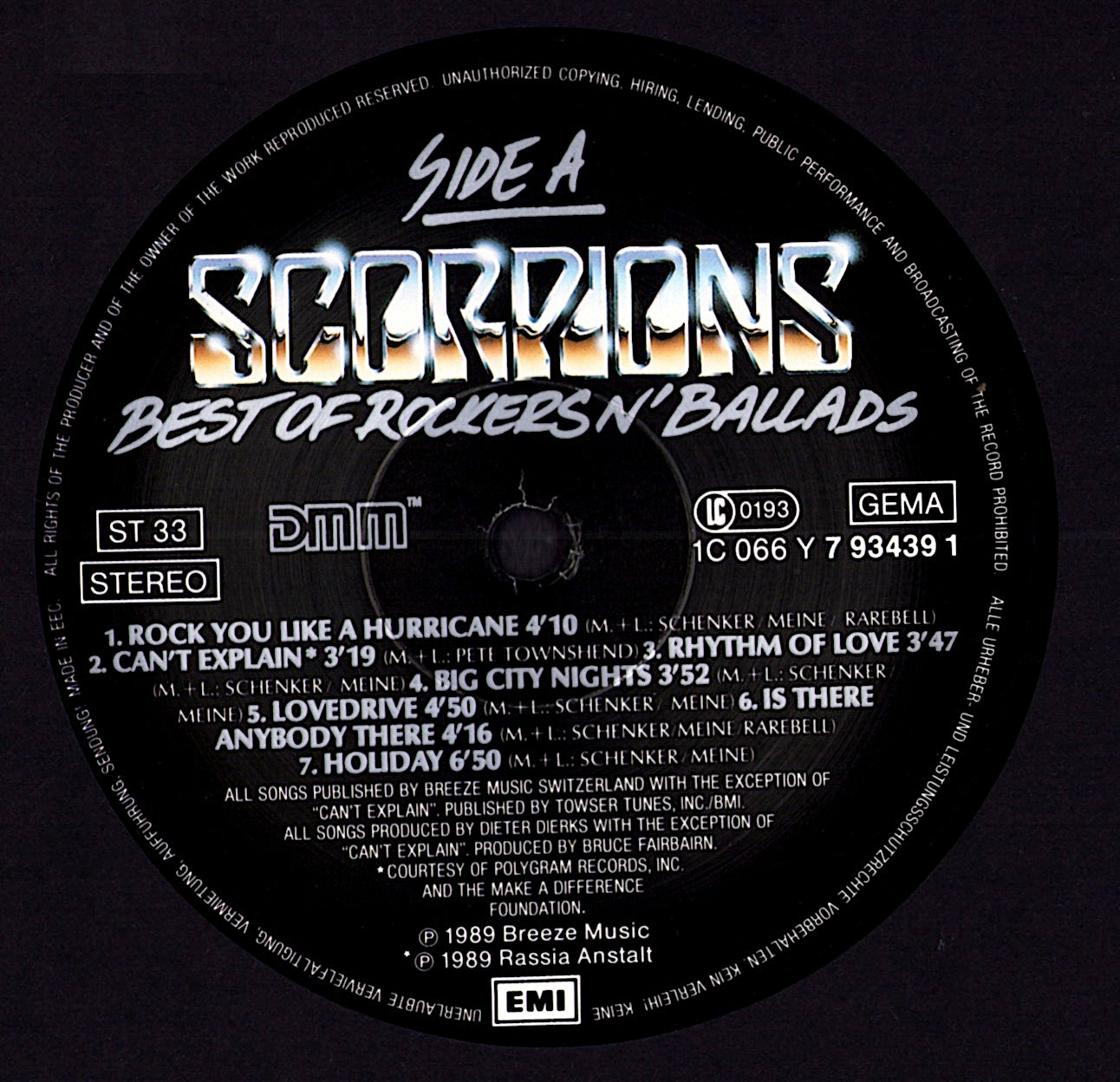 Scorpions - Best Of Rockers N' Ballads Vinyl LP | DE Original | 1989 | DMM