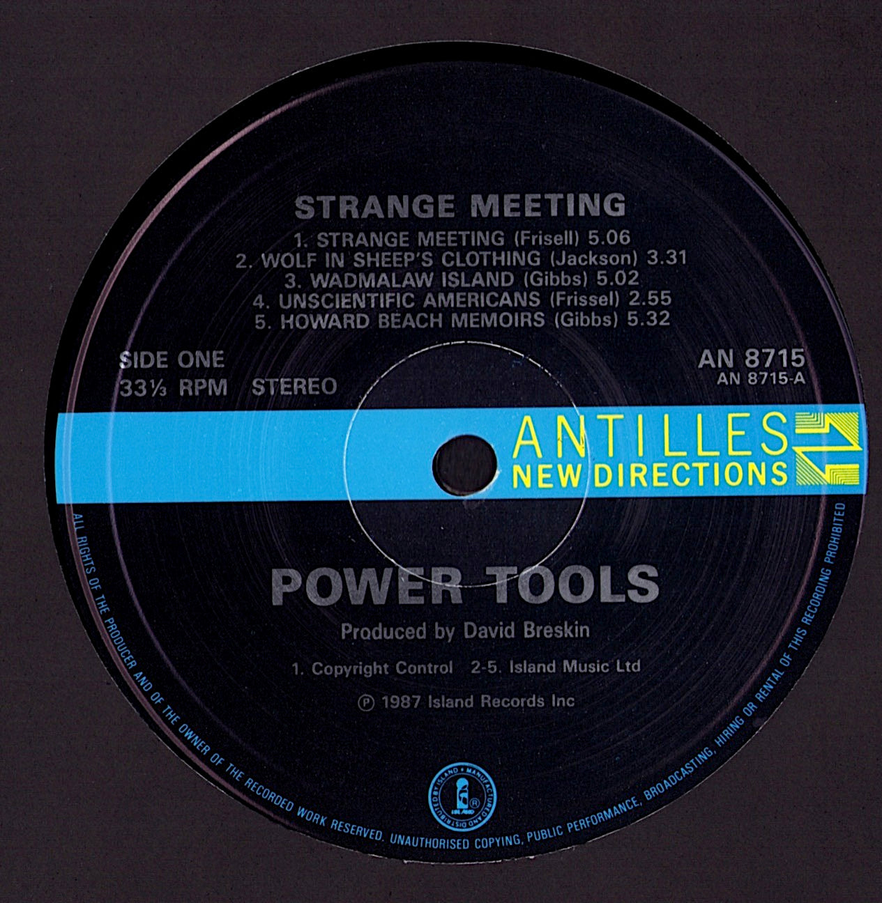 Power Tools – Strange Meeting Vinyl LP