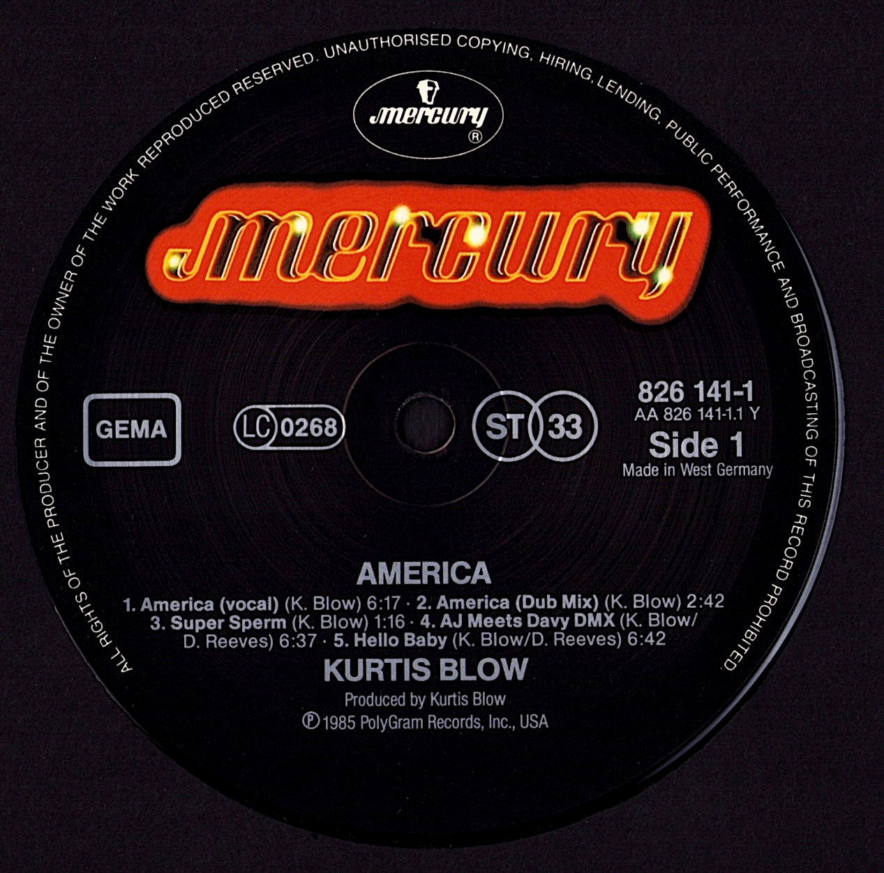 Kurtis Blow - America Vinyl LP