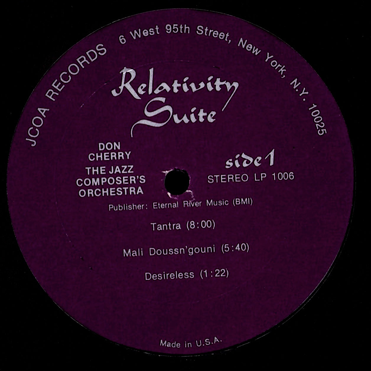 Don Cherry & The Jazz Composer's Orchestra - Relativity Suite Vinyl LP