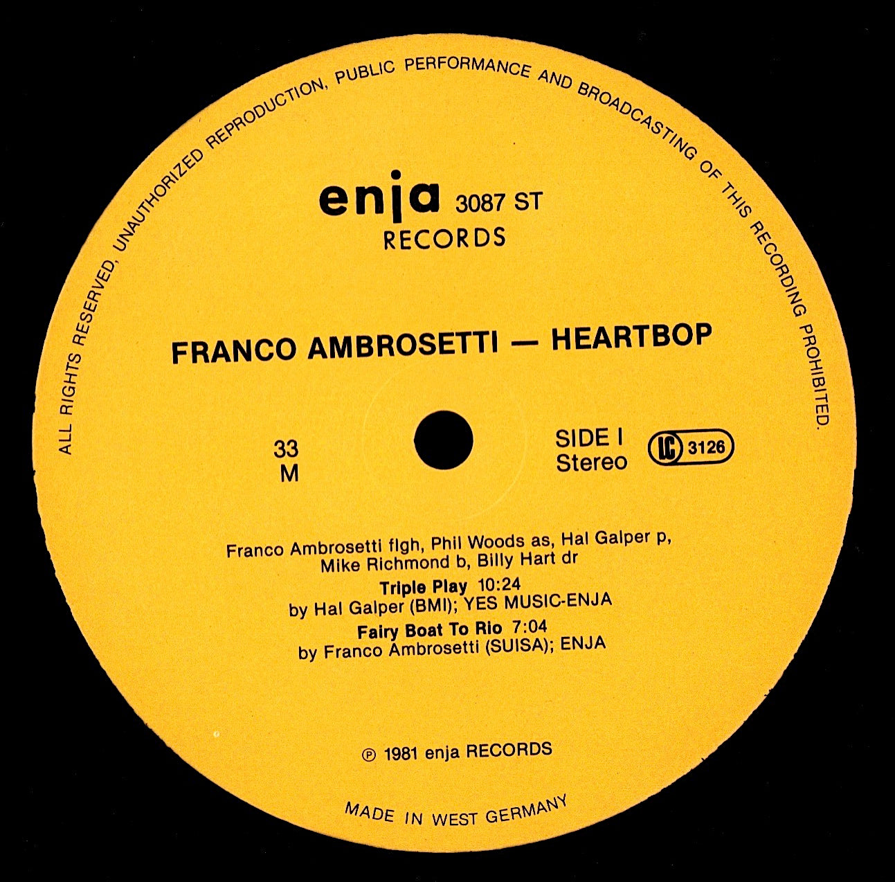 Franco Ambrosetti – Heart Bop Vinyl LP