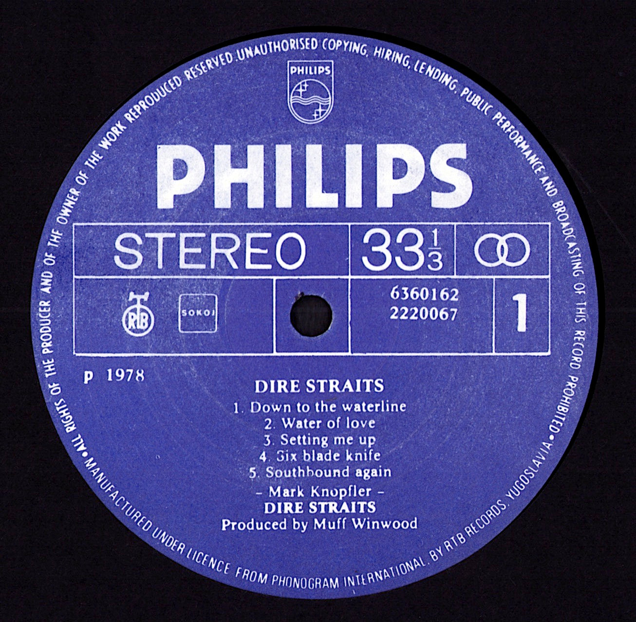Dire Straits - Dire Straits Vinyl LP | YU Reissue | 1980