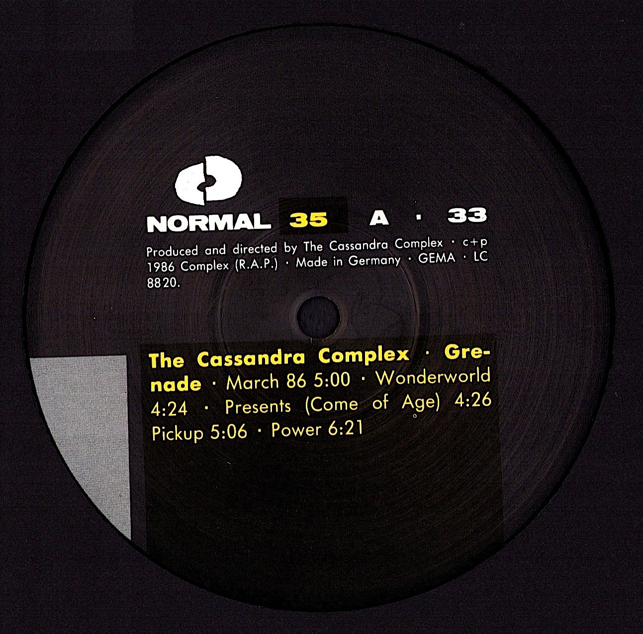 The Cassandra Complex – Grenade Vinyl LP