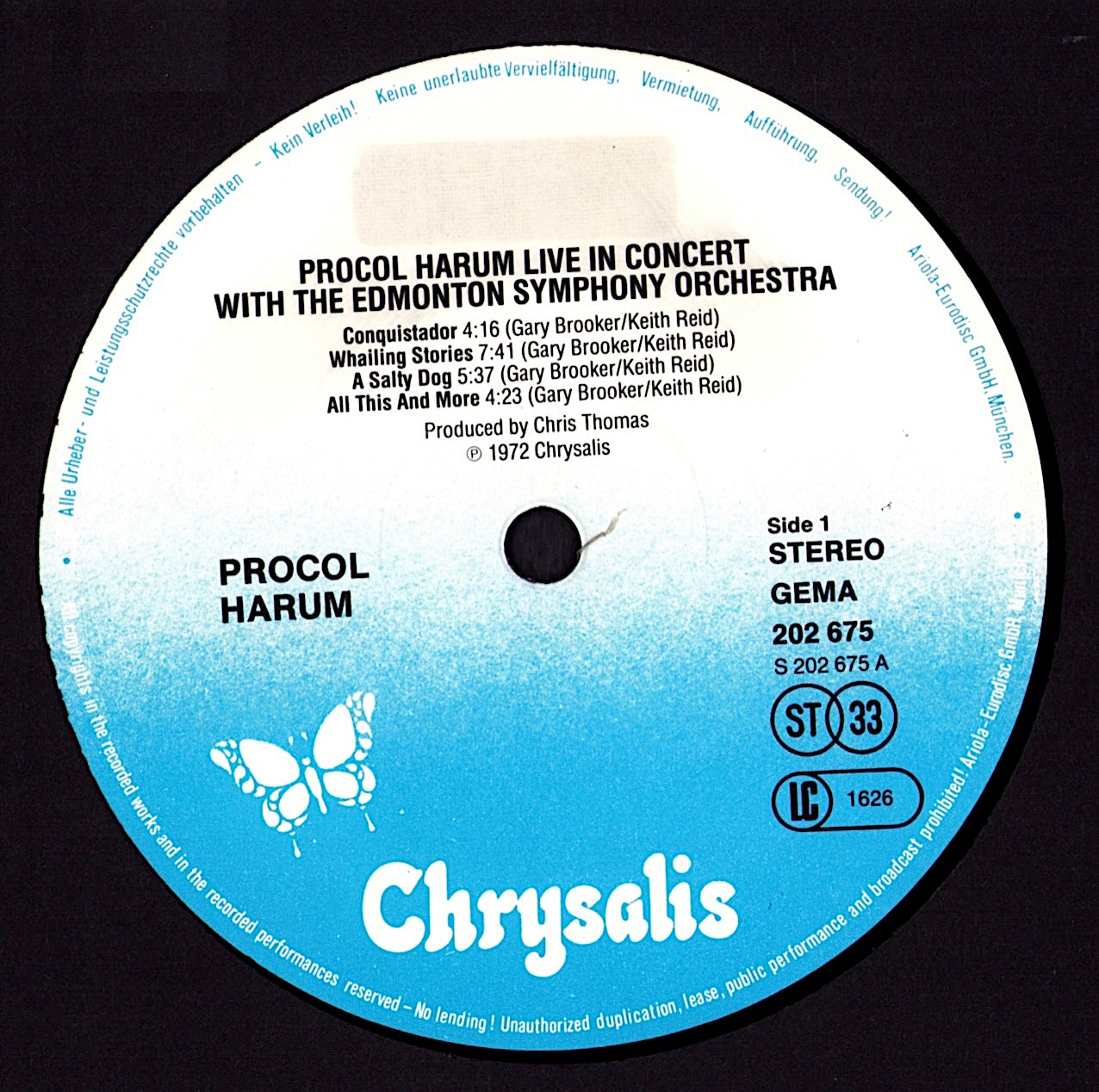 Procol Harum In Concert With The Edmonton Symphony Orchestra – Live Vinyl LP
