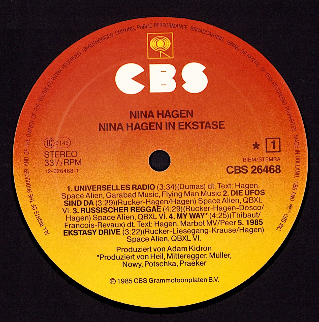 Nina Hagen Band – Nina Hagen Band Vinyl LP Kopie Kopie