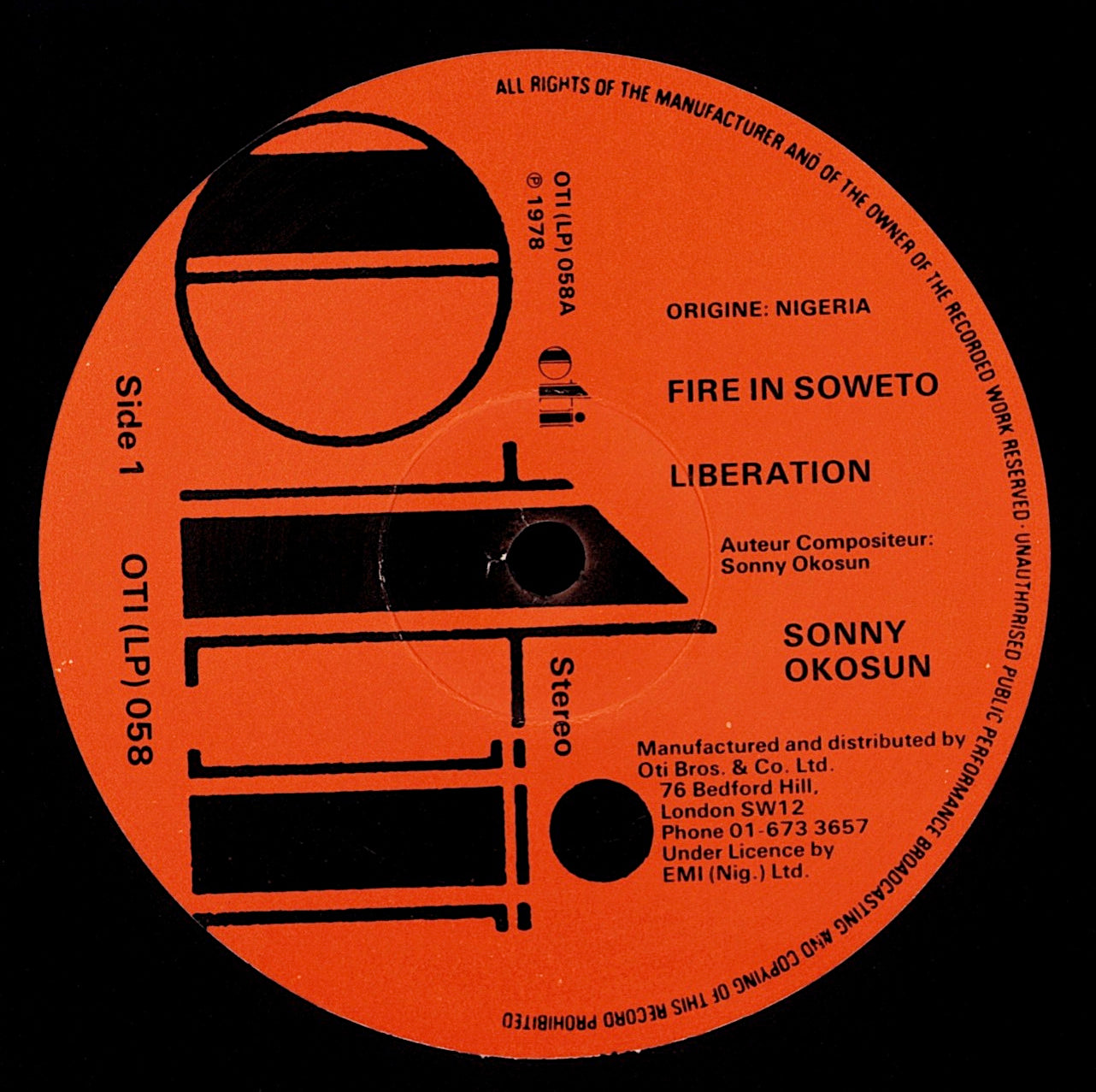 Sonny Okosun – Sonny Okosun Vinyl LP