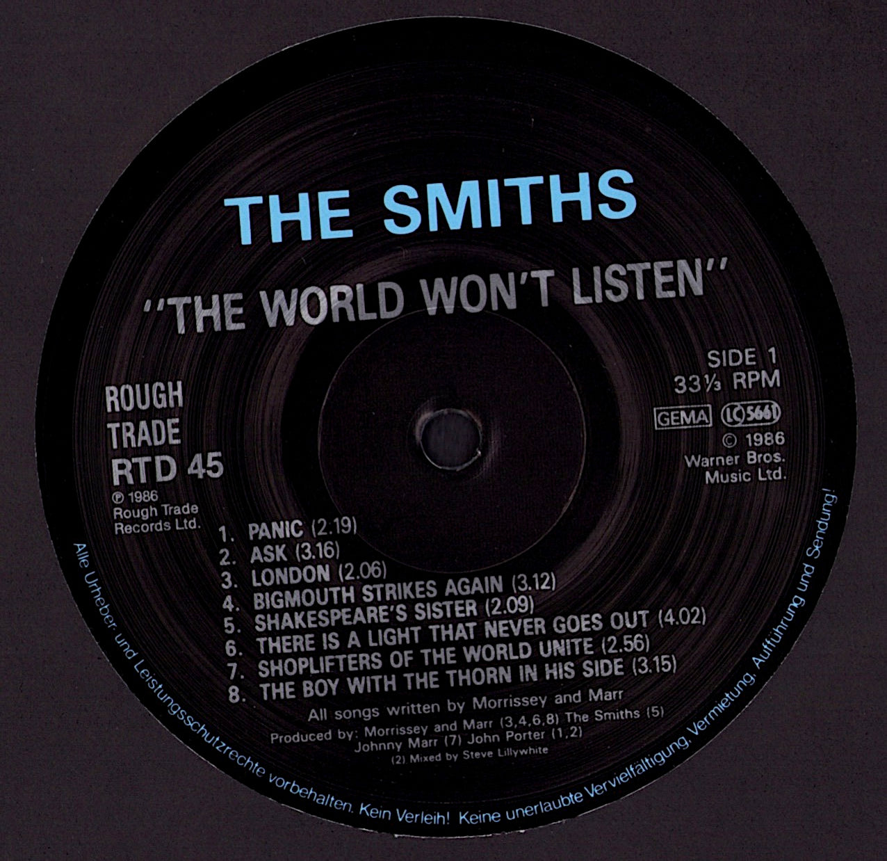 The Smiths - The World Won't Listen Vinyl LP