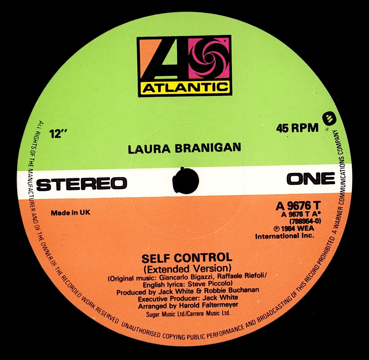 Laura Branigan - Self Control (Full Length Version) (Vinyl 12" | UK Original | 1984)
