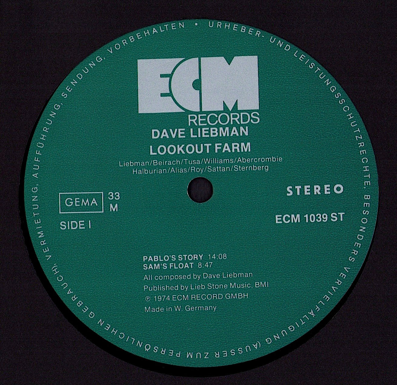 Dave Liebman – Lookout Farm Vinyl LP