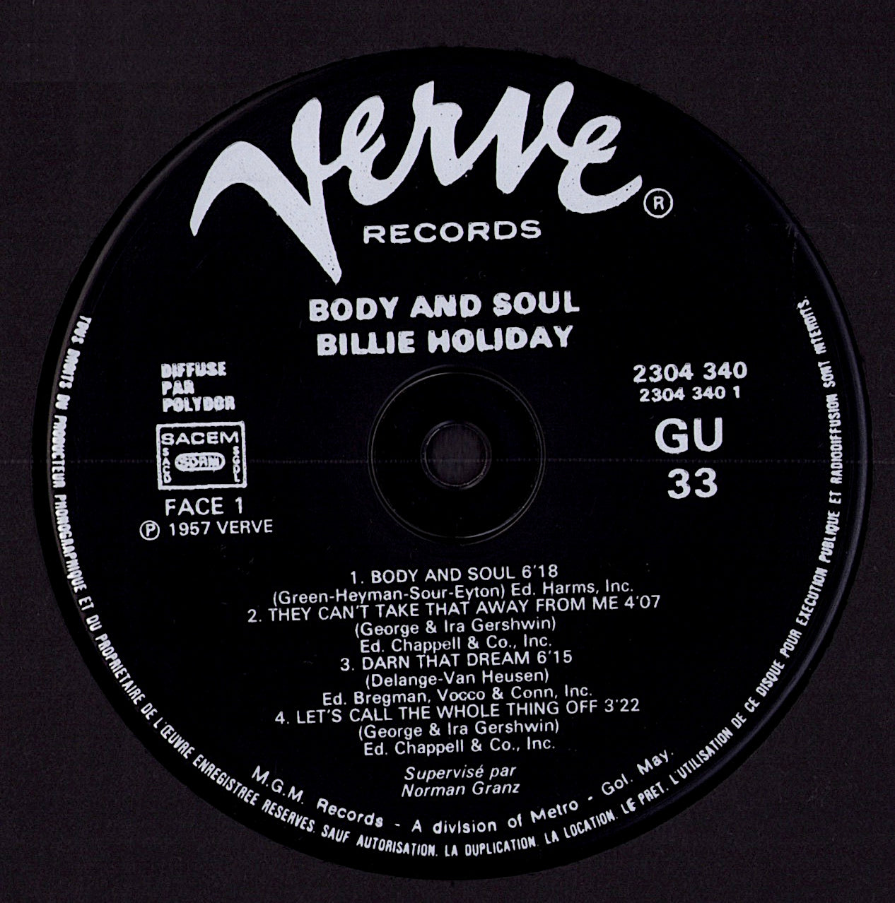 Billie Holiday – Lady Sings The Blues Vinyl LP Kopie