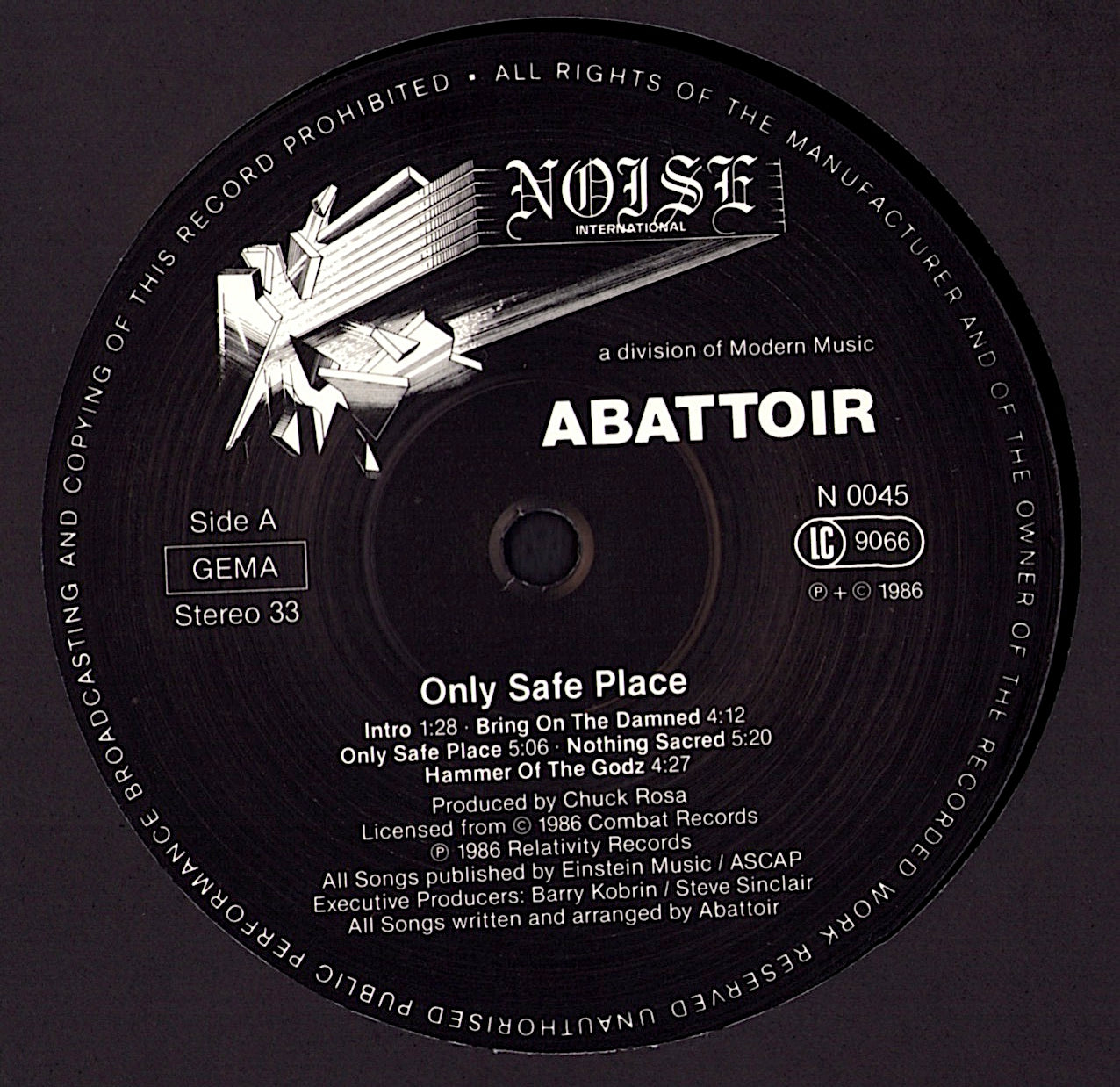 Abattoir – The Only Safe Place Vinyl LP