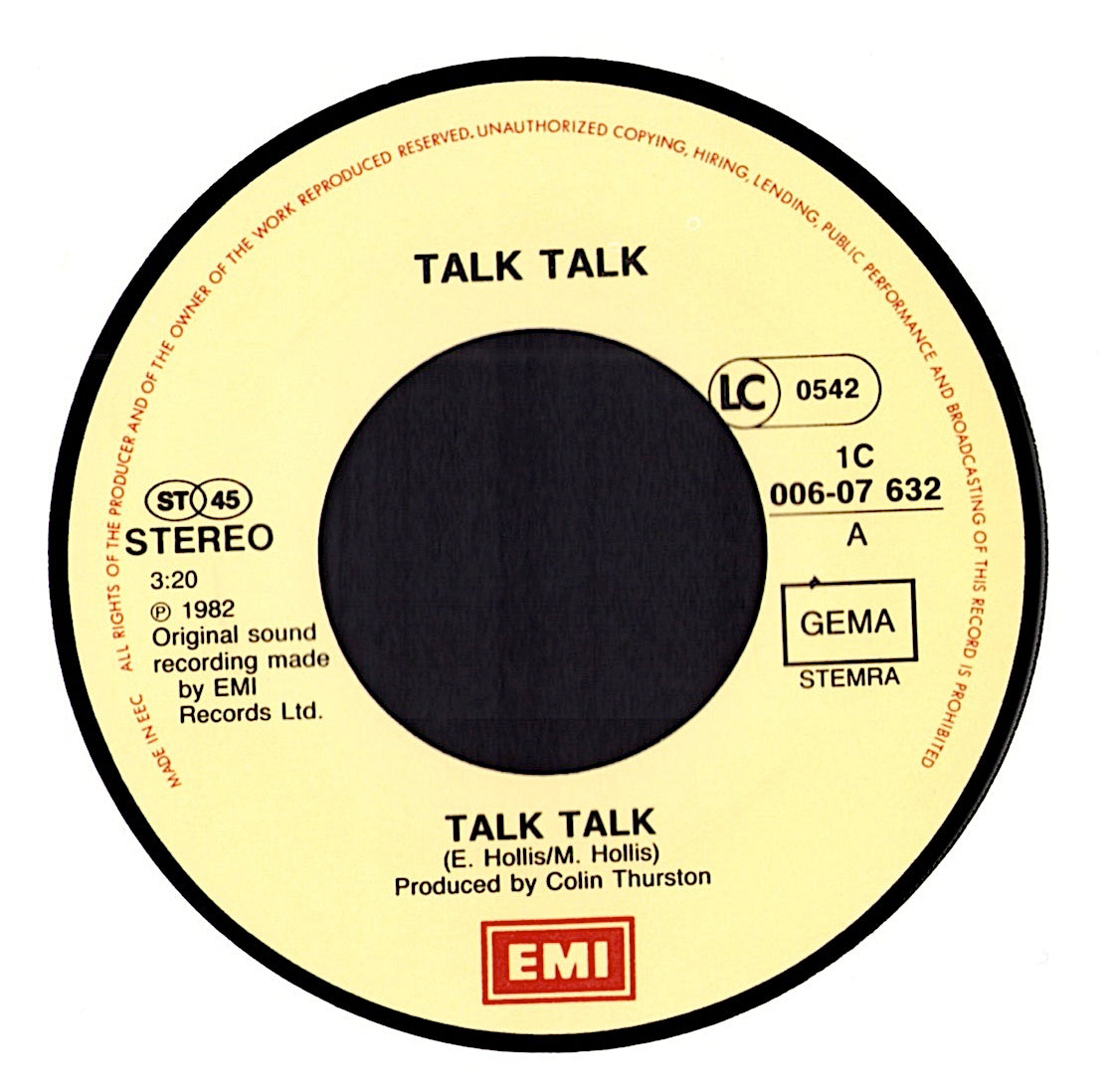 Talk Talk - Talk Talk Vinyl 7" | EU Original | 1982