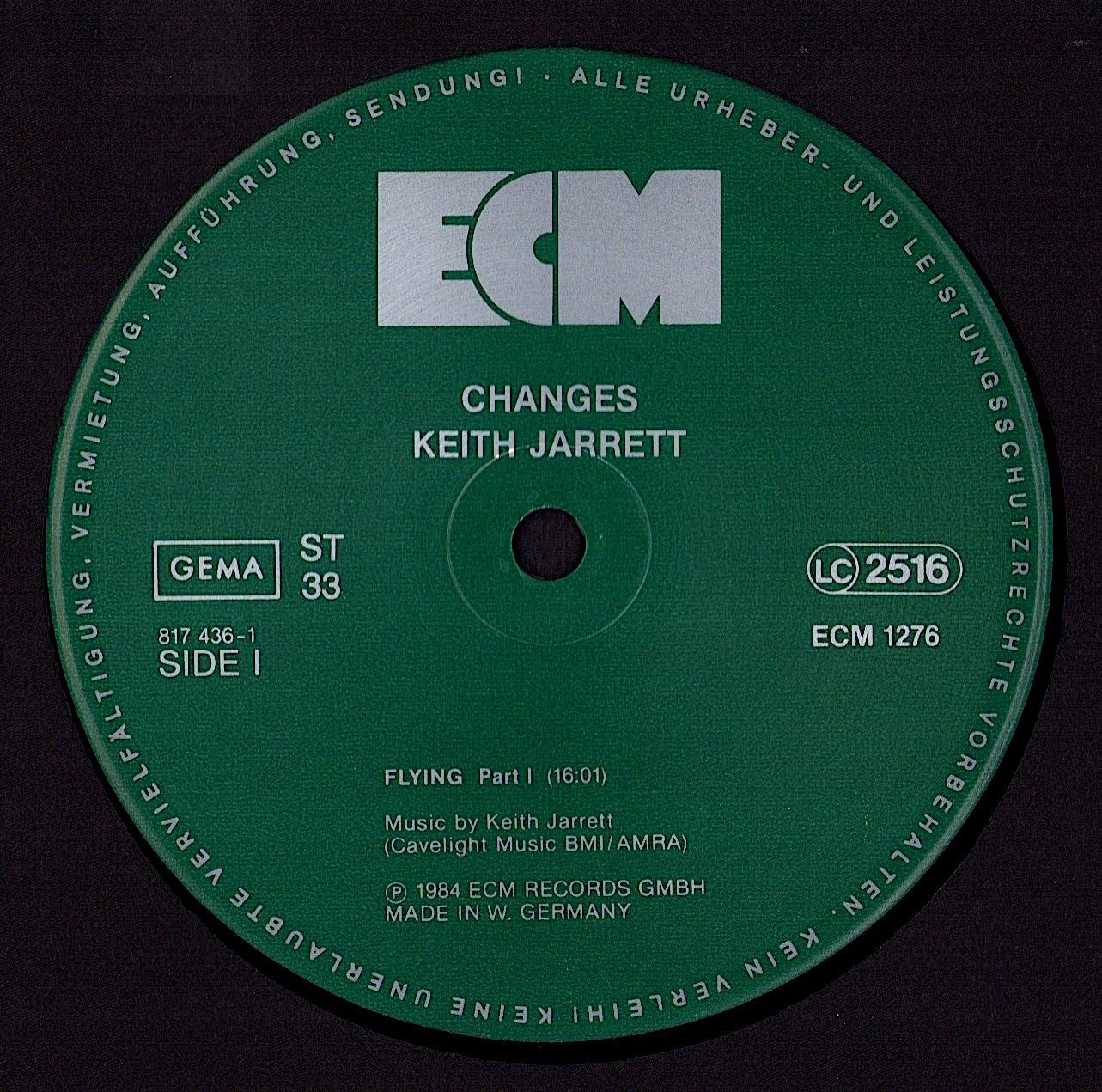Keith Jarrett – Changes Vinyl LP
