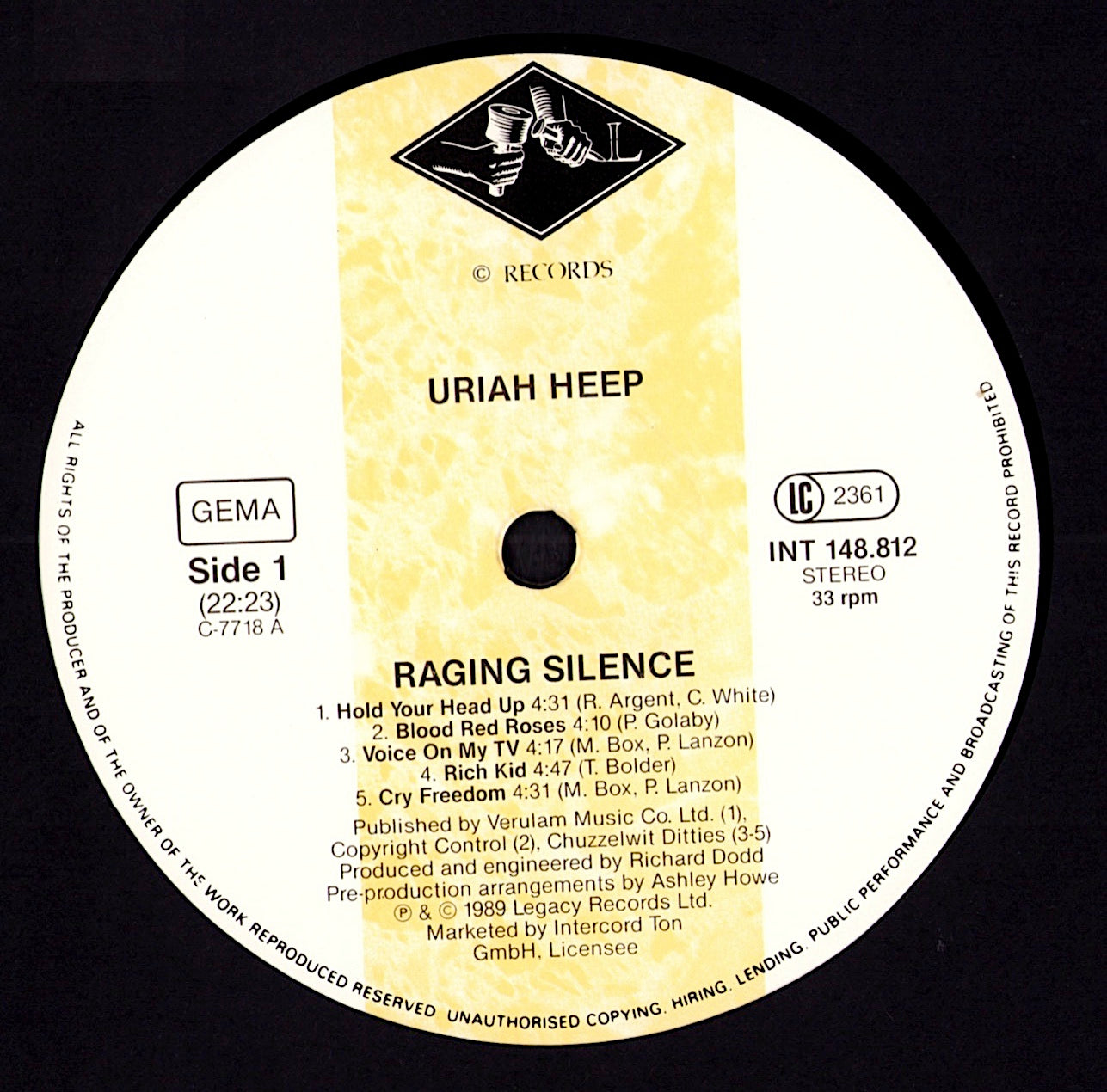Uriah Heep - Raging Silence (Vinyl LP | DE Original | 1989)